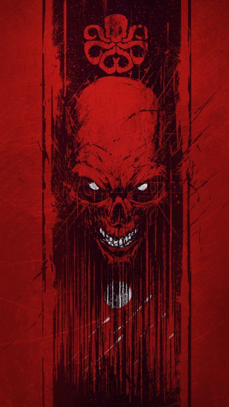 750x1334 Red Skull Marvel Comics Wallpaper