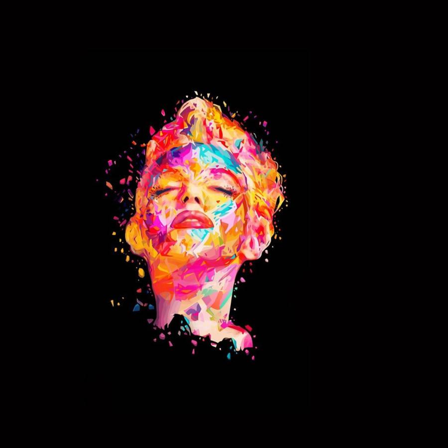 900x900 Download Colorful Marilyn Monroe Design Wallpaper