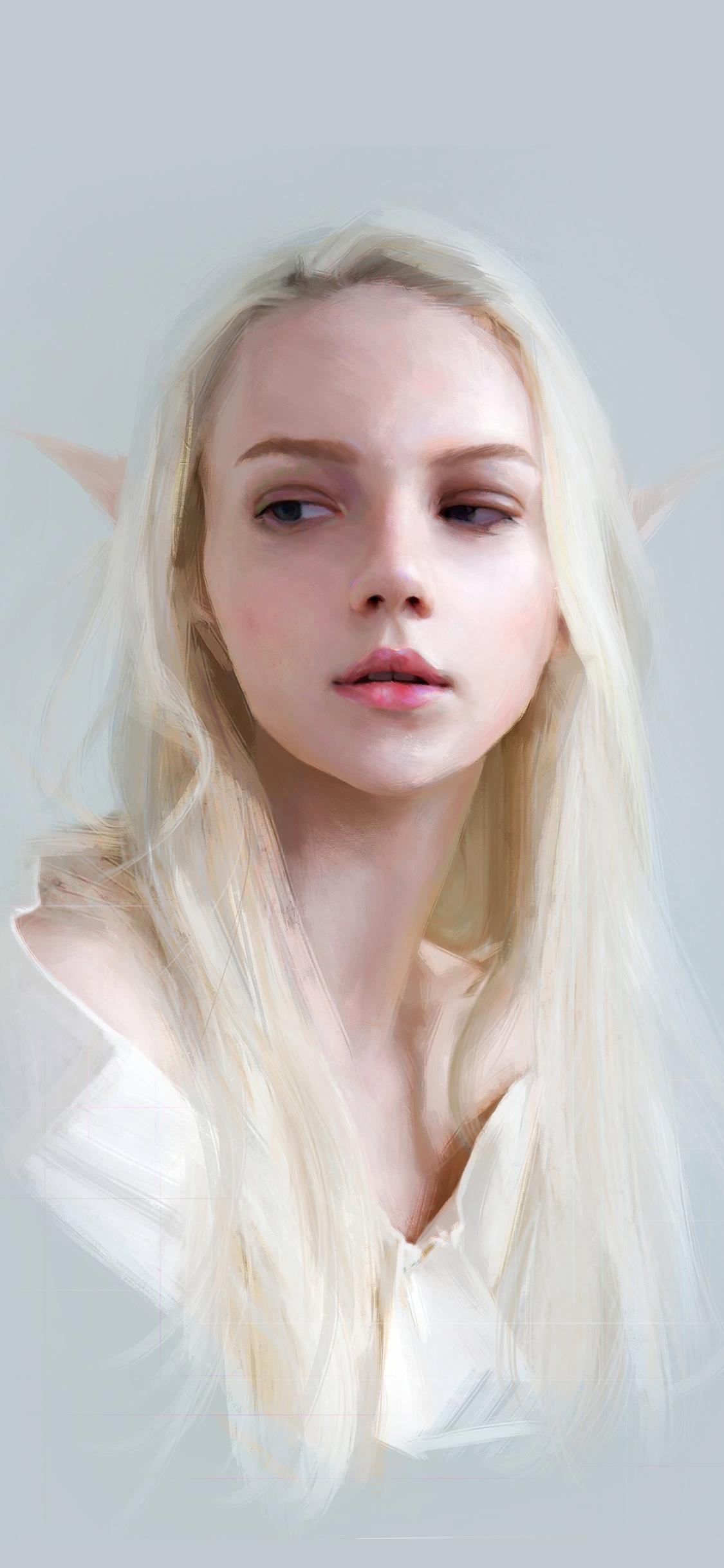 1125x2436 iPhone X wallpaper. aries bianco face cute girl illustration art