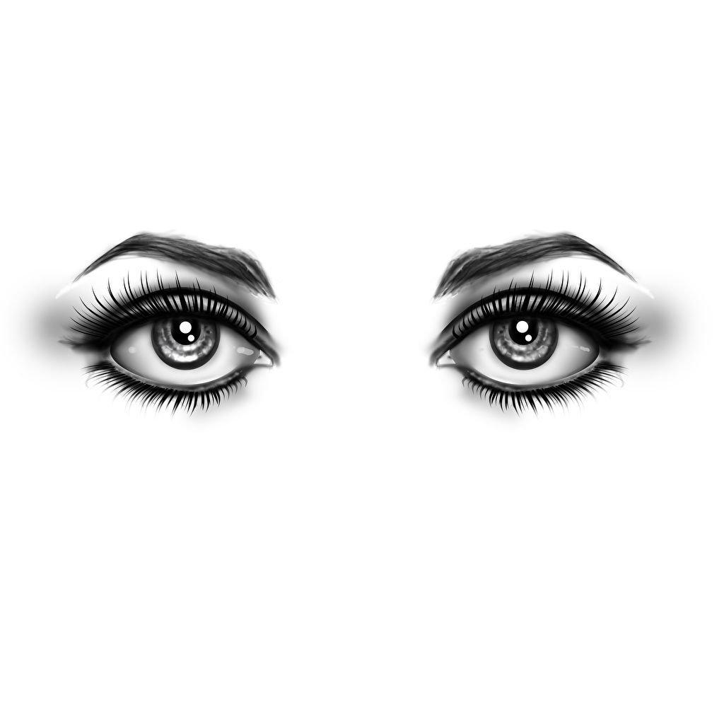 1024x1024 Aesthetic Eyes Drawing Computer Wallpaper