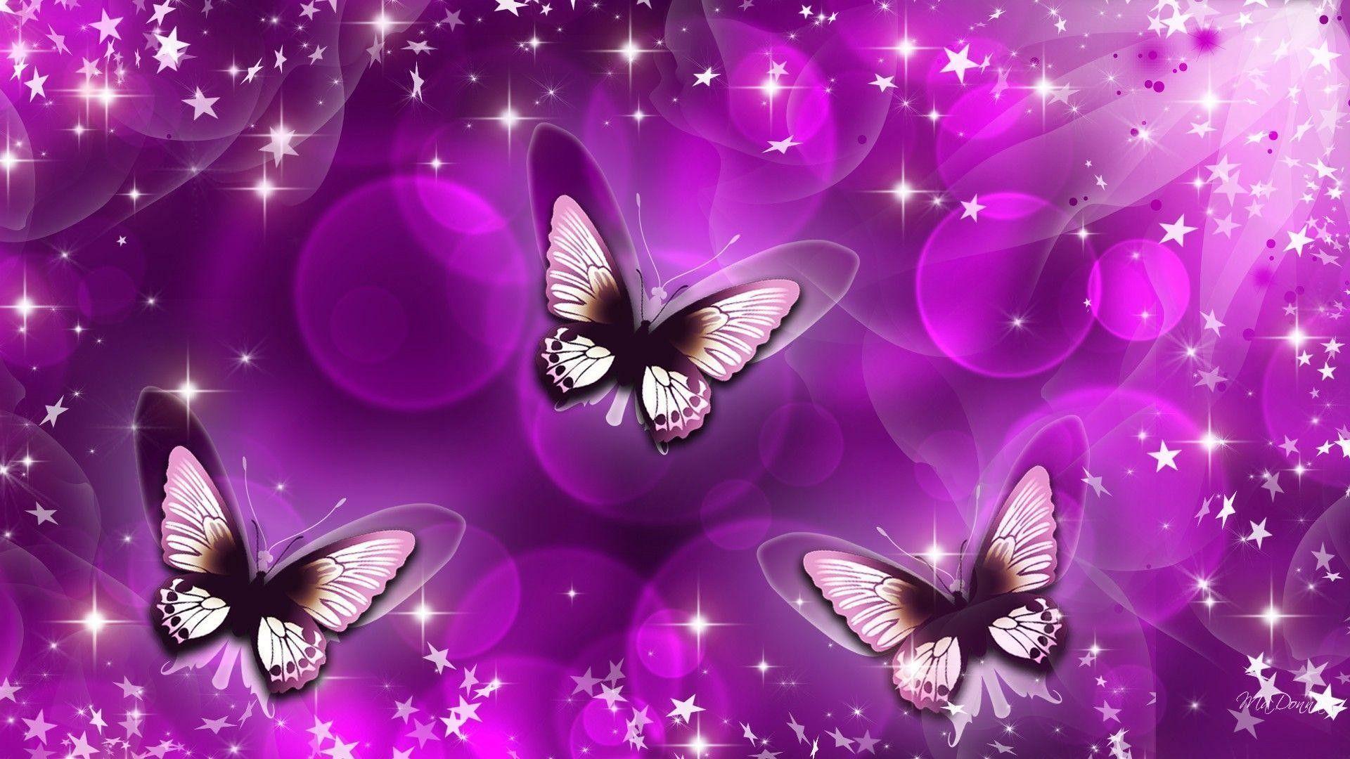 Purple Wallpaper Aesthetic Butterfly : Purple Background With