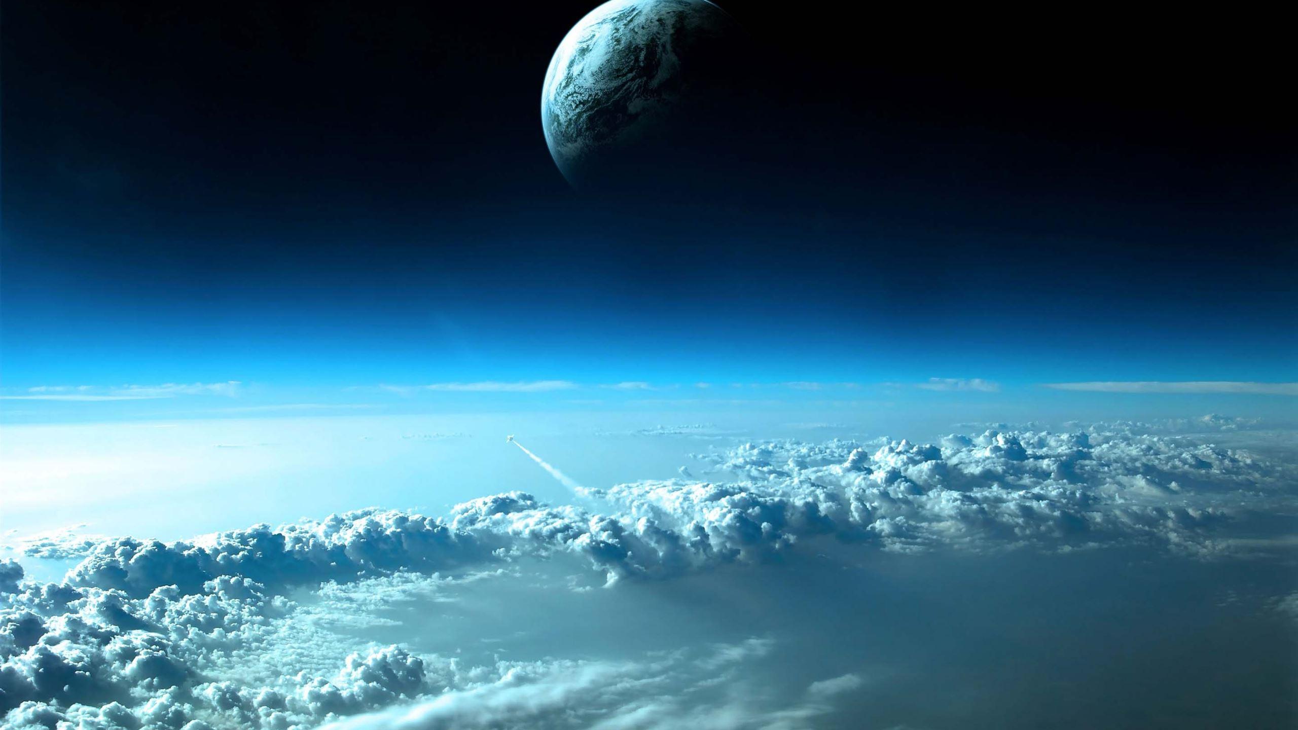 2560x1440 Beautiful Space View MacBook Air Wallpaper Download