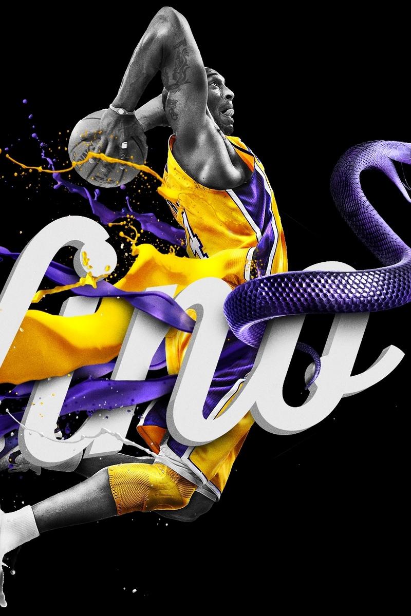 800x1200 Wallpaper Los Angeles Lakers, Nba, Kobe Bryant, Logo, Logo Kobe Bryant