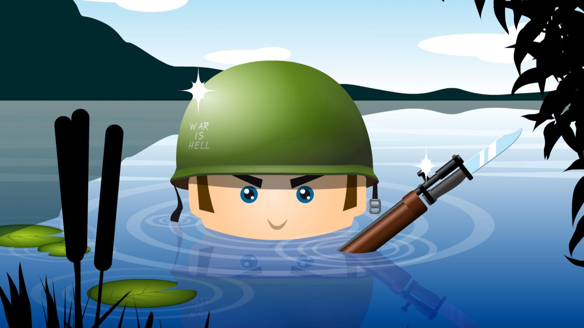 1920x1080 Cartoon soldier wallpaper