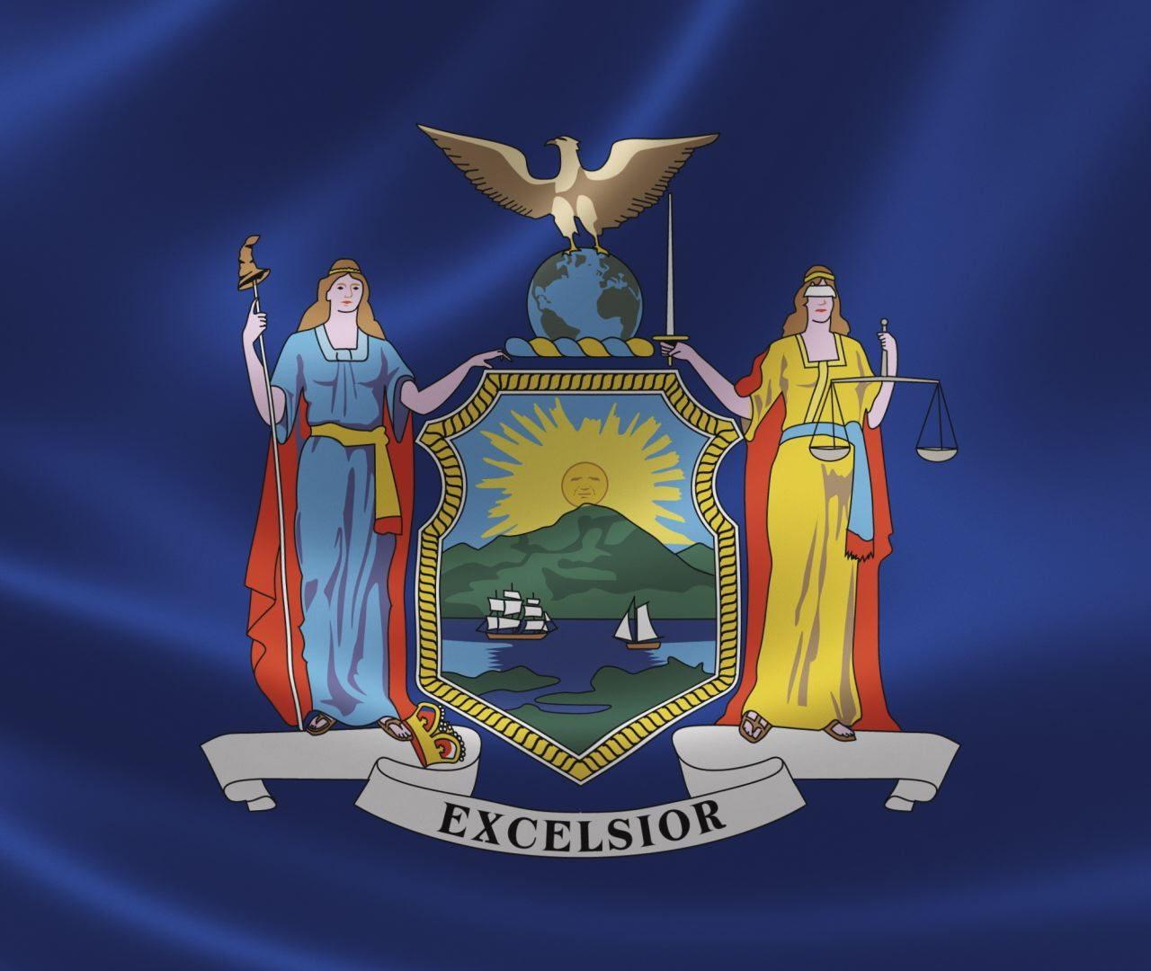 1280x1080 Wallpaper Of The Flag Of New York