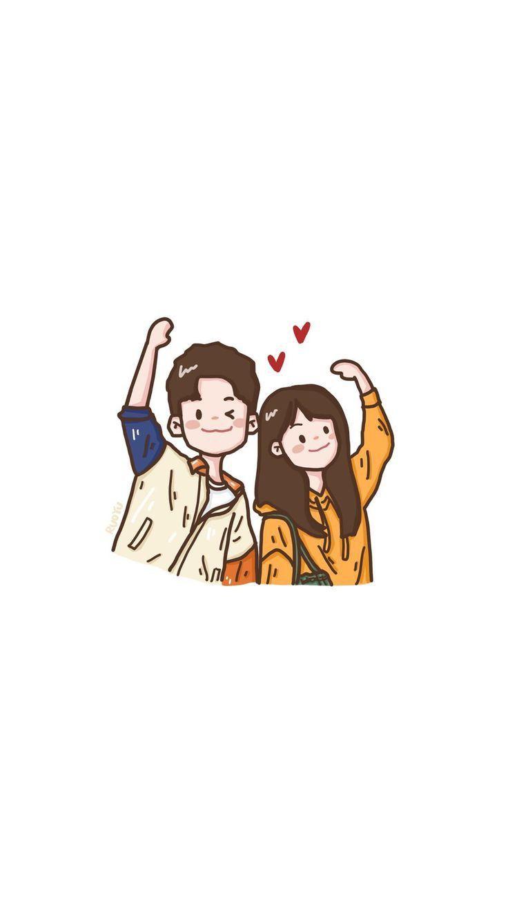 736x1308 Love couples ❤️❤️. Cute cartoon drawings, Cute cartoon wallpaper, Cute love cartoons