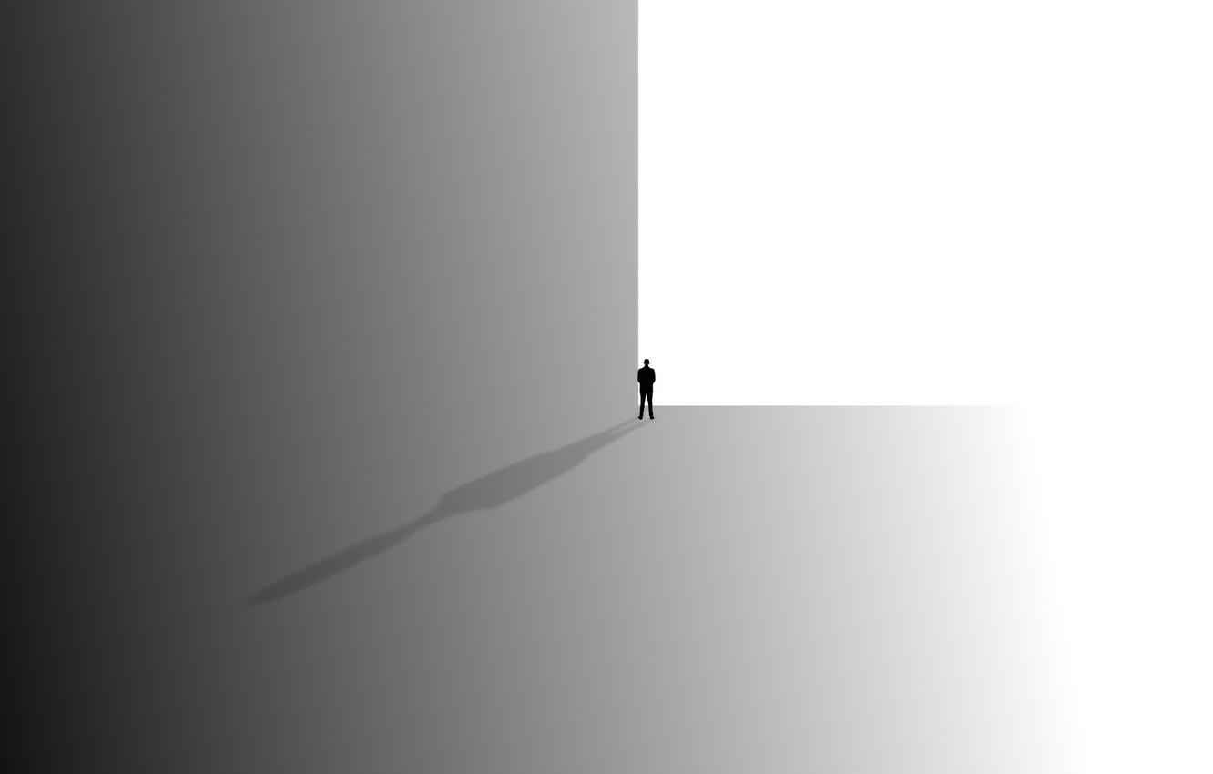 1332x850 Wallpaper light, shadow, silhouette image for desktop, section минимализм