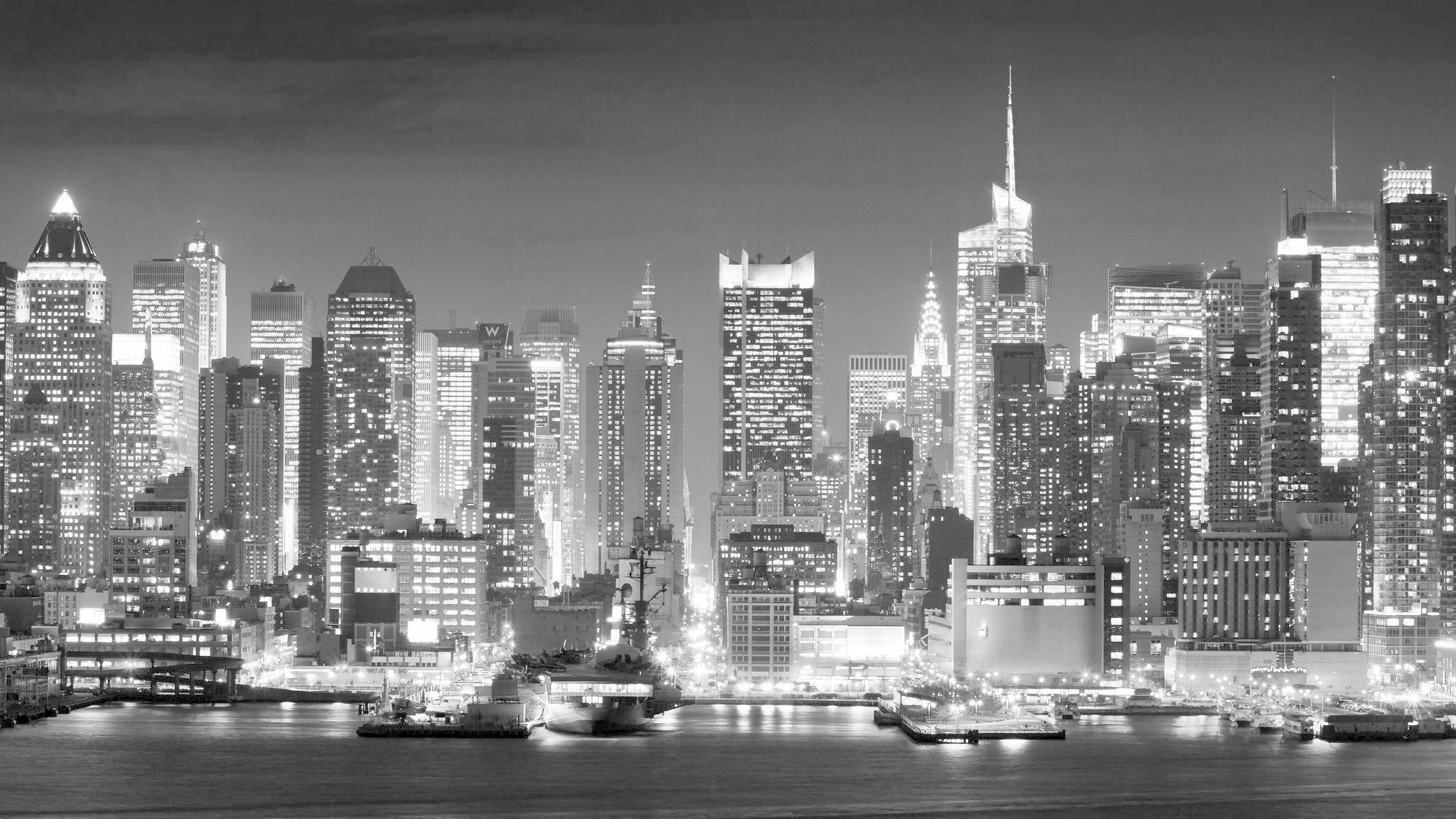 2048x1152 New York Wallpaper Black And White Download