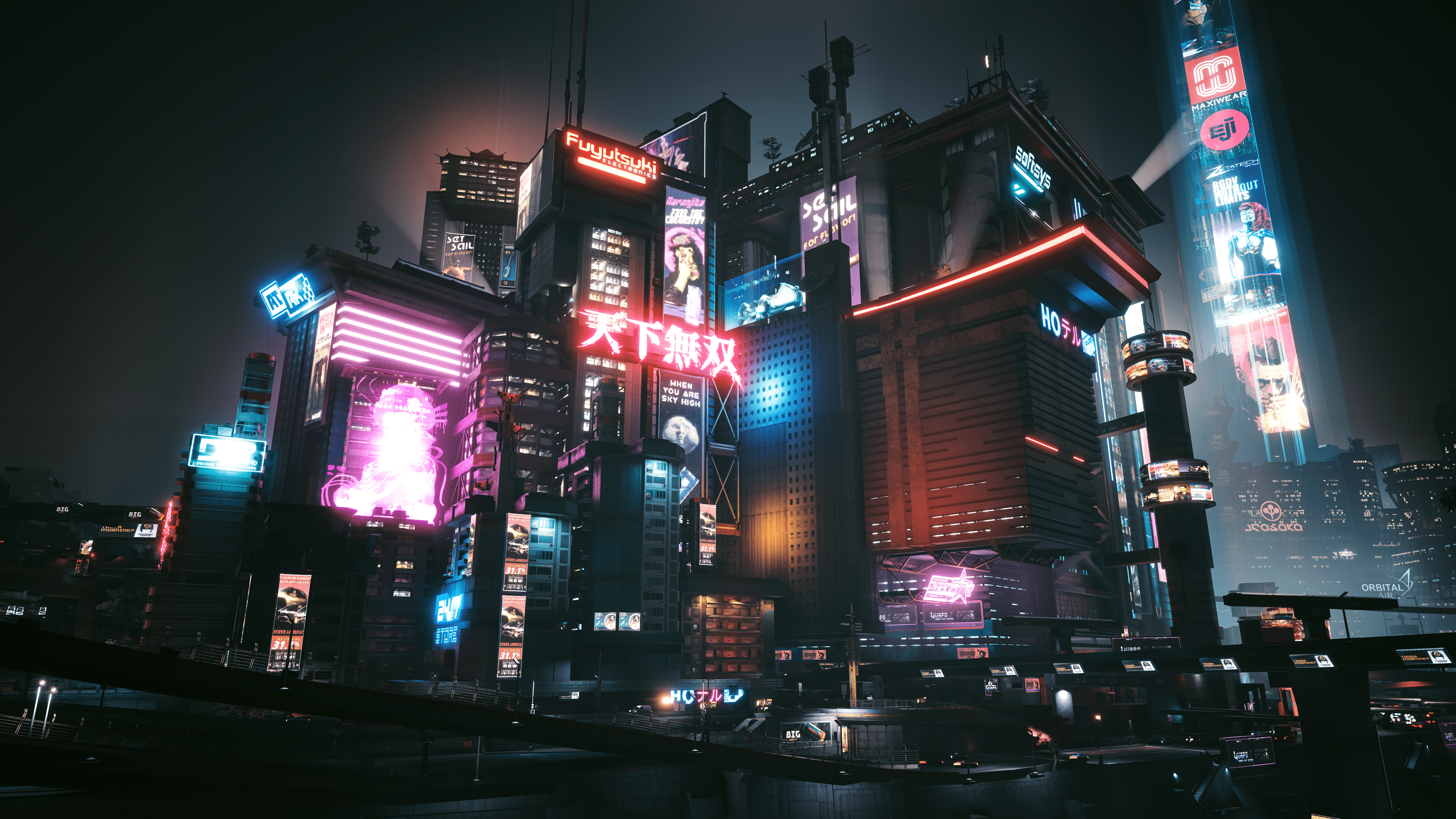 3840x2160 Night City Cyberpunk Wallpaper