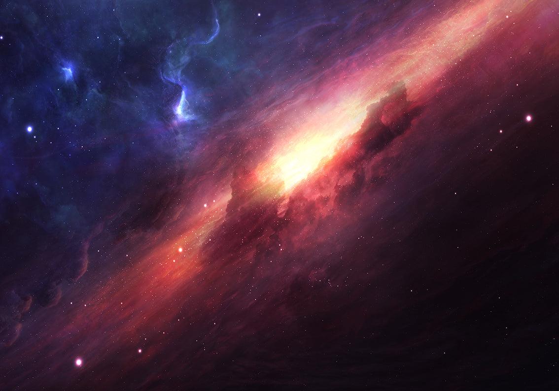 1134x794 Nebula Space Galaxy Woven Self Adhésif Removable Wallpaper Modern Mura