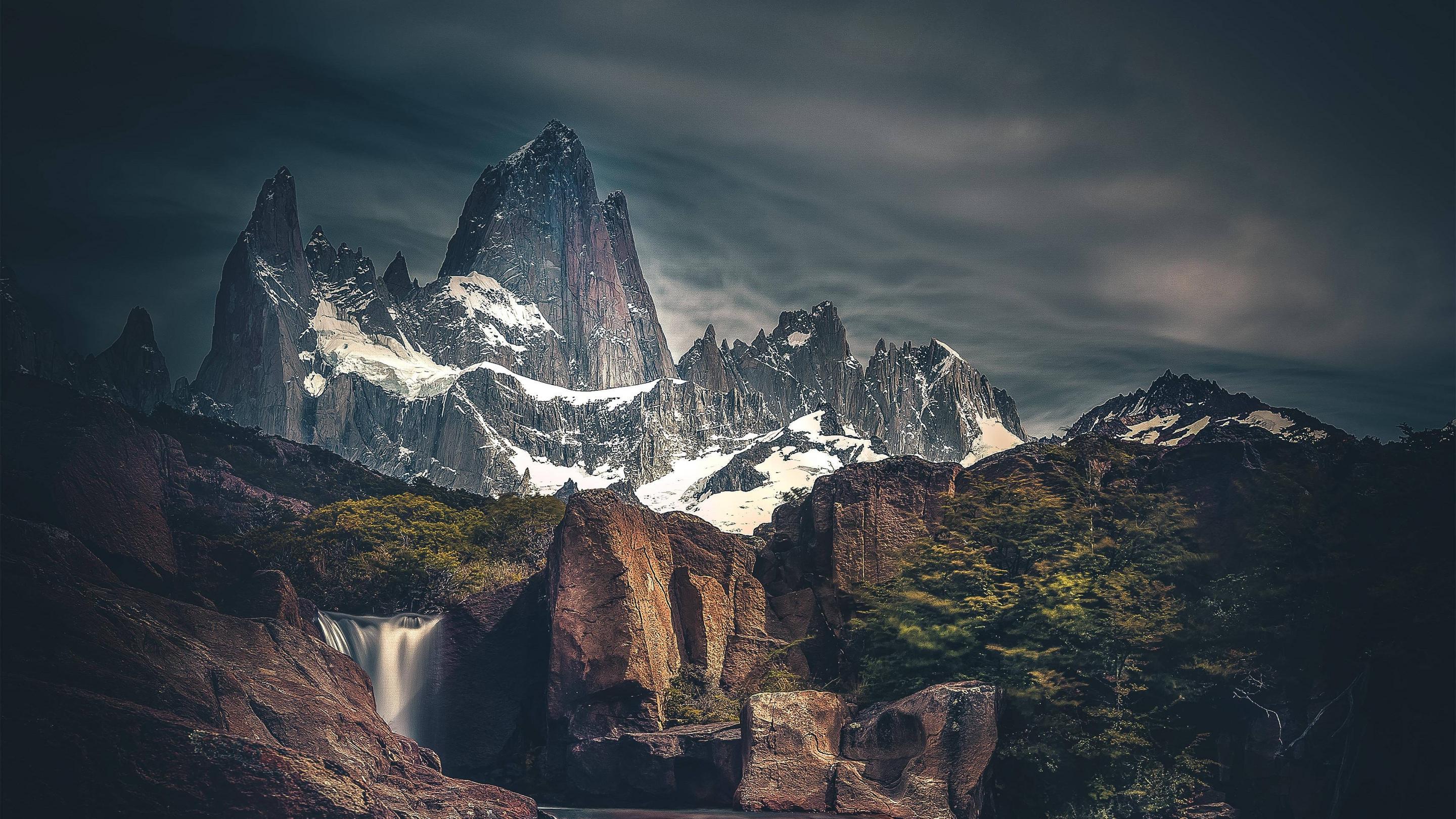 2880x1620 Snow covered Mountains 4K Wallpaper