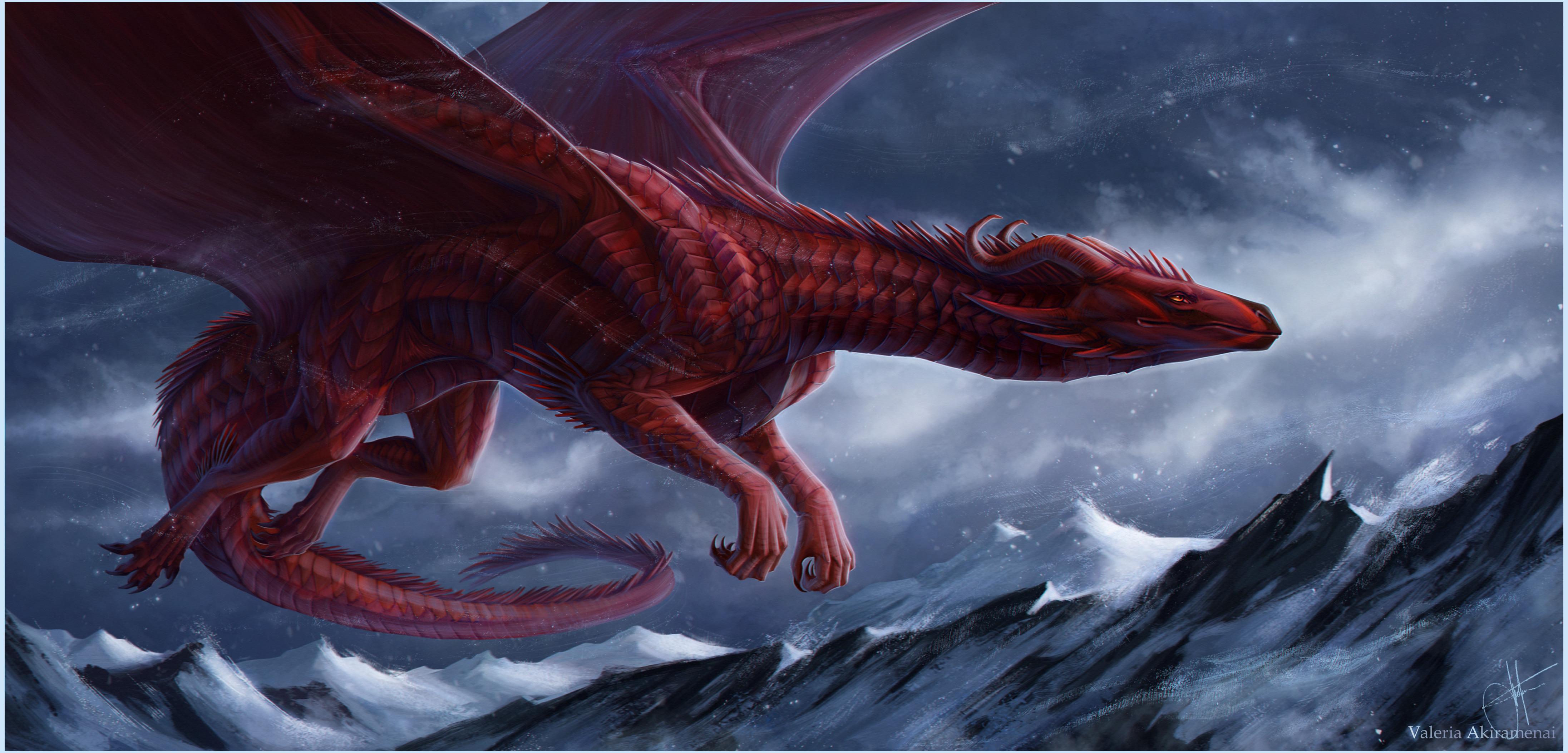 4386x2106 Big Red Dragon Wallpaper, HD Artist Wallpaper, 4k Wallpaper, Image, Background, Photos and Picture