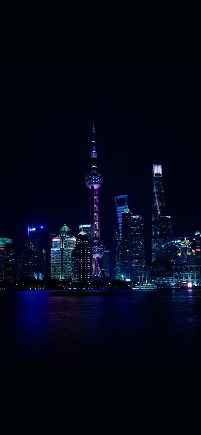 640x1385 China Night City IPhone X Wallpaper Download. IPhone Wallpaper, IPad Wallpaper One Stop Download. Night City, City Iphone Wallpaper, City Wallpaper