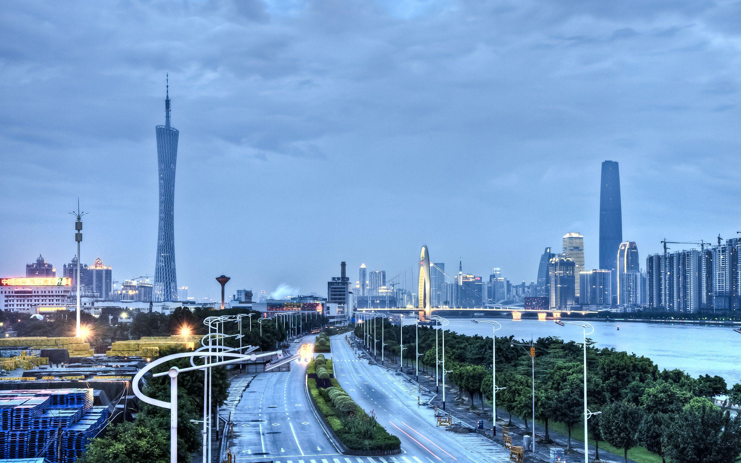 2560x1600 Urban NightLife Guangzhou China Wallpaper HD Wallpaper. Travel wallpaper, Skyline, Guangzhou china
