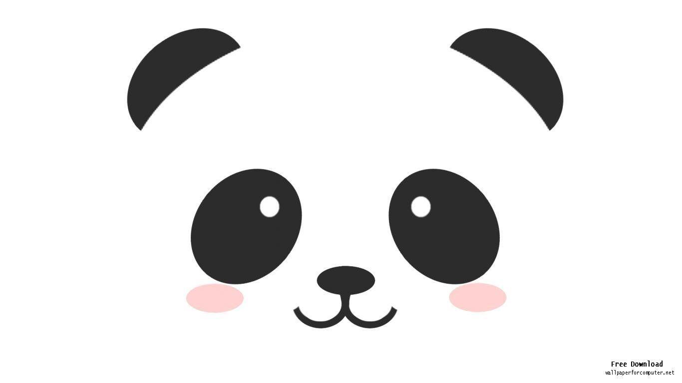 1366x768 Panda Cartoon Background