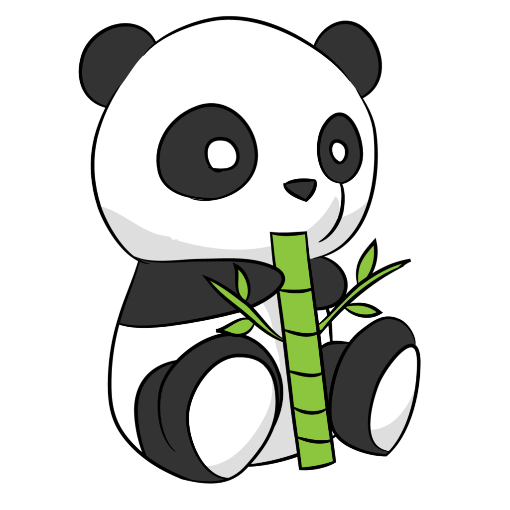 1024x1024 kawaii cute panda drawing