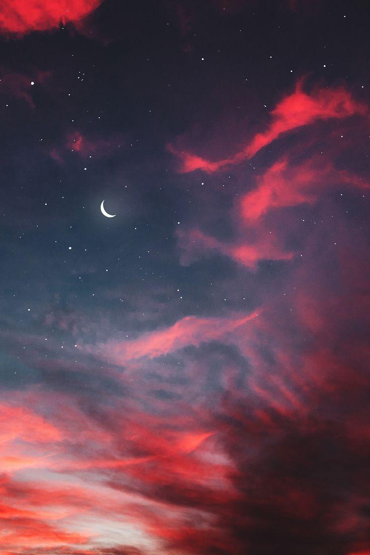 Red Moon Night Sky Wallpapers - Top Free Red Moon Night Sky Backgrounds ...