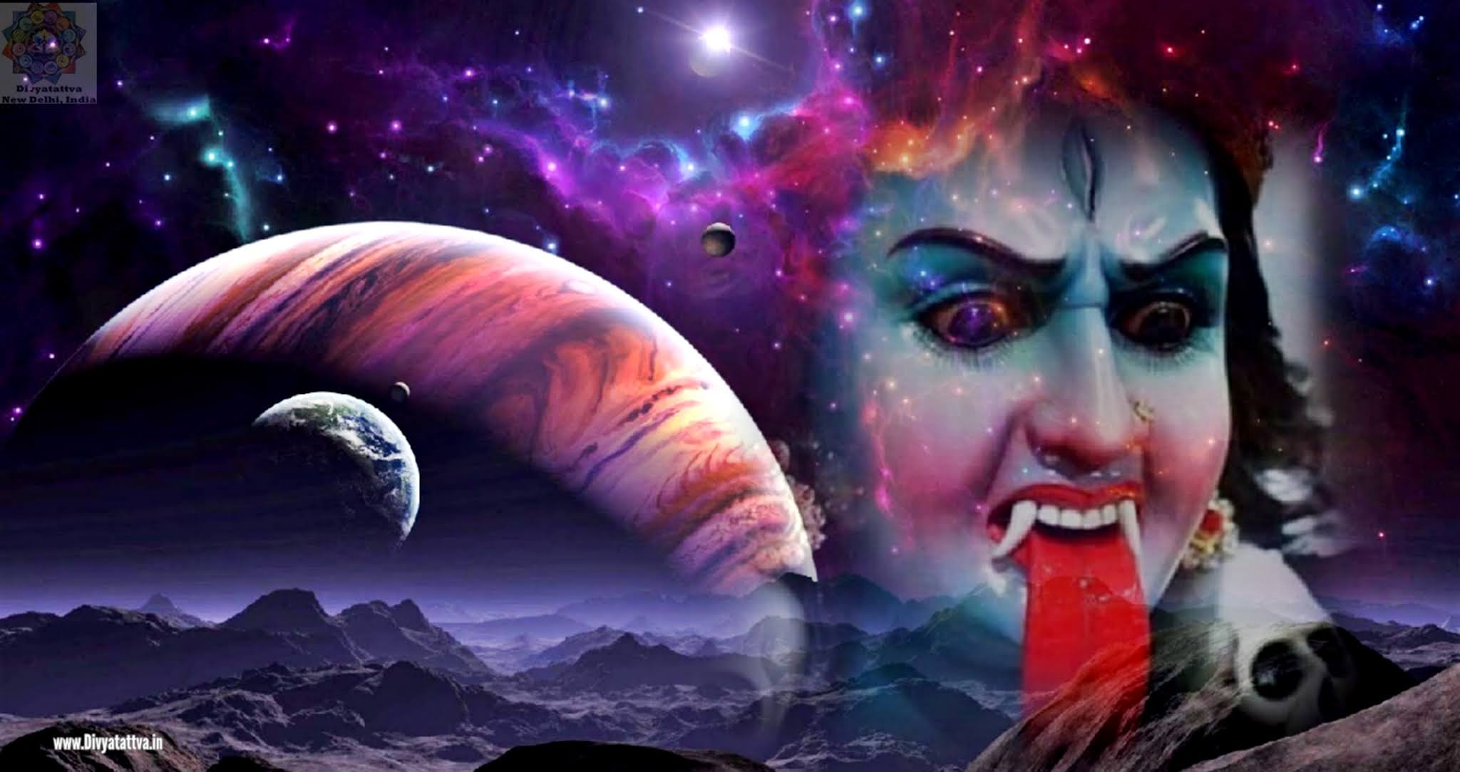 2048x1084 Goddess Kali 4K UHD Wallpaper Kalika Hindu goddess of Mahavidyas