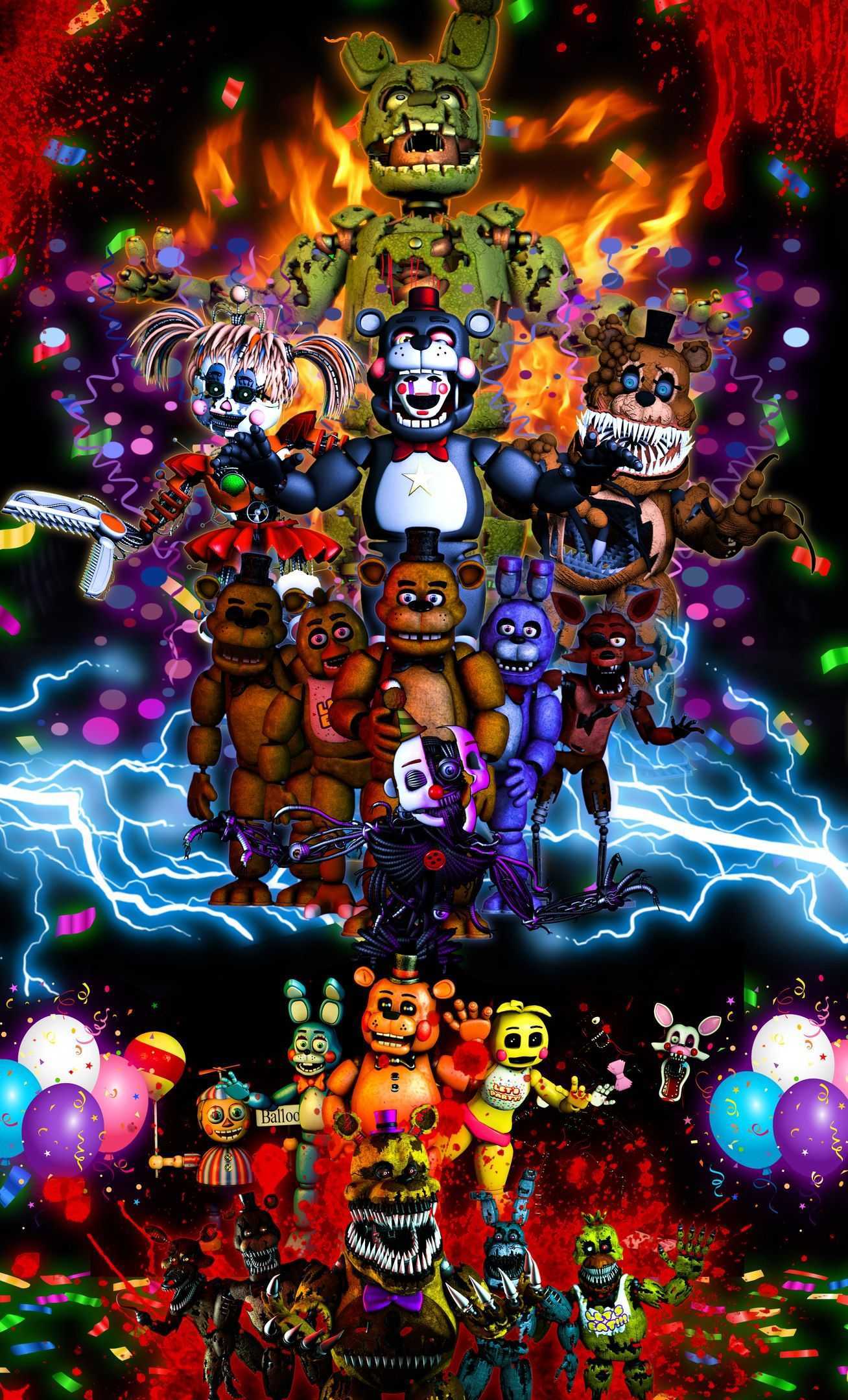 1308x2160 FNaF Wallpaper