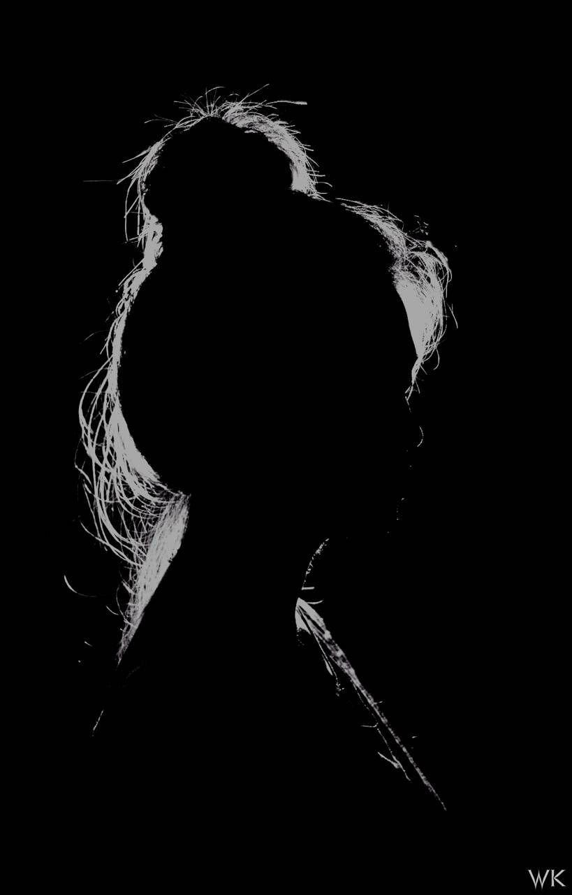 819x1280 Girl Black Wallpaper