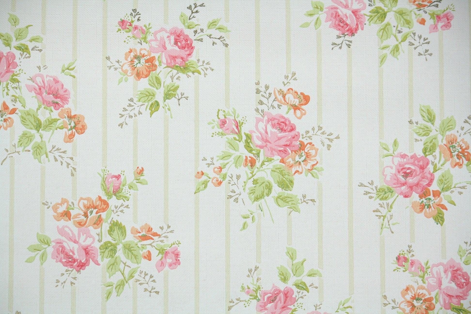 1944x1296 1960s Floral Vintage Wallpaper