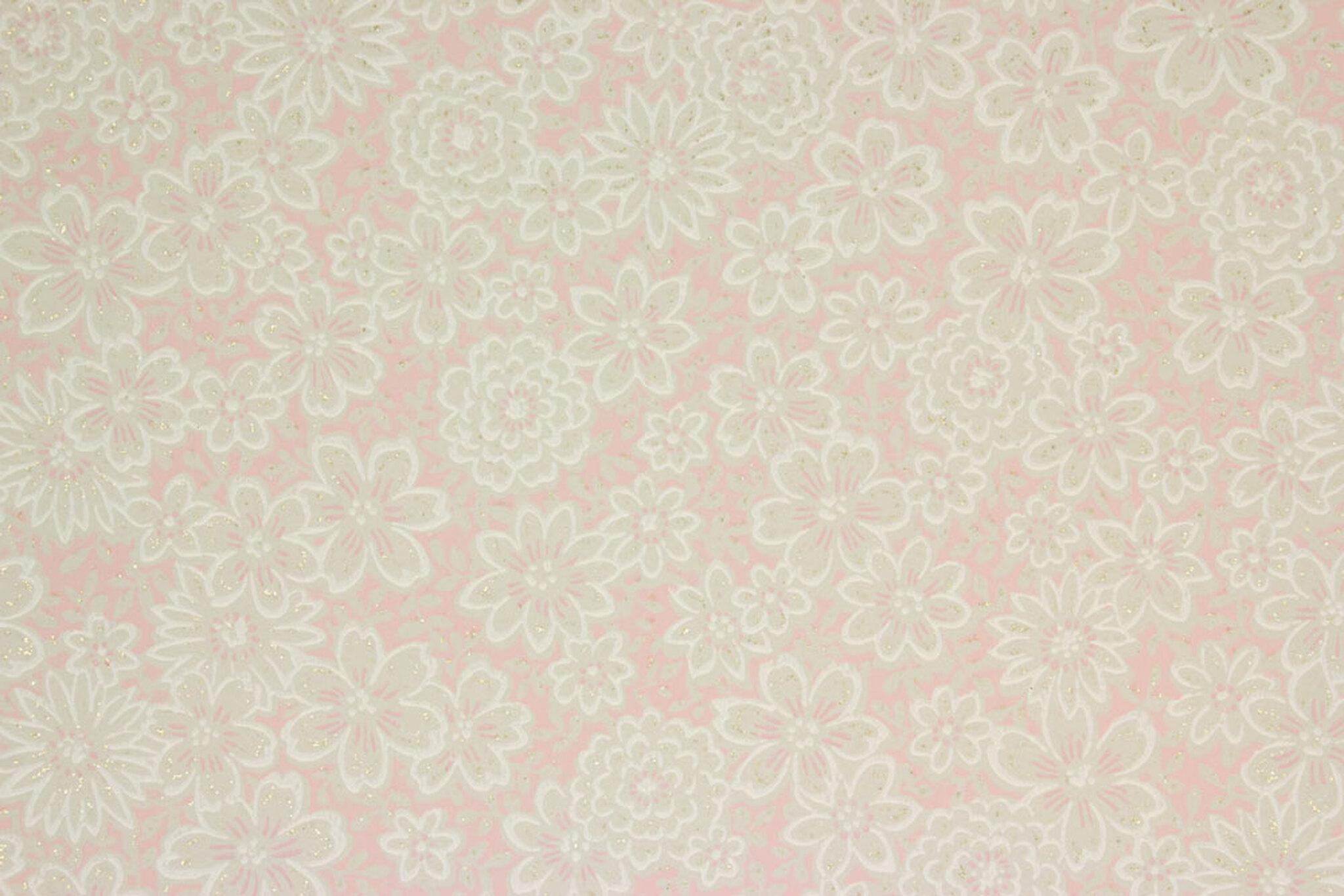 2048x1366 1960s Vintage Wallpaper White Flowers on Pink and Gray's Vintage Wallpaper