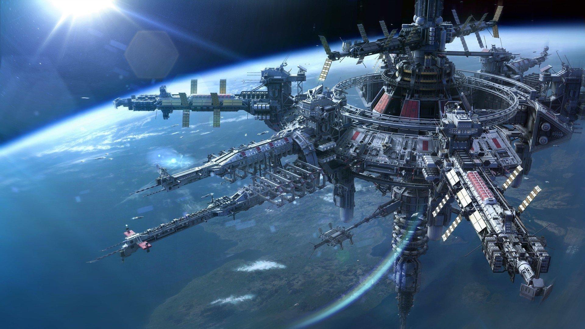 1920x1080 Sci Fi Space Station HD Wallpaper