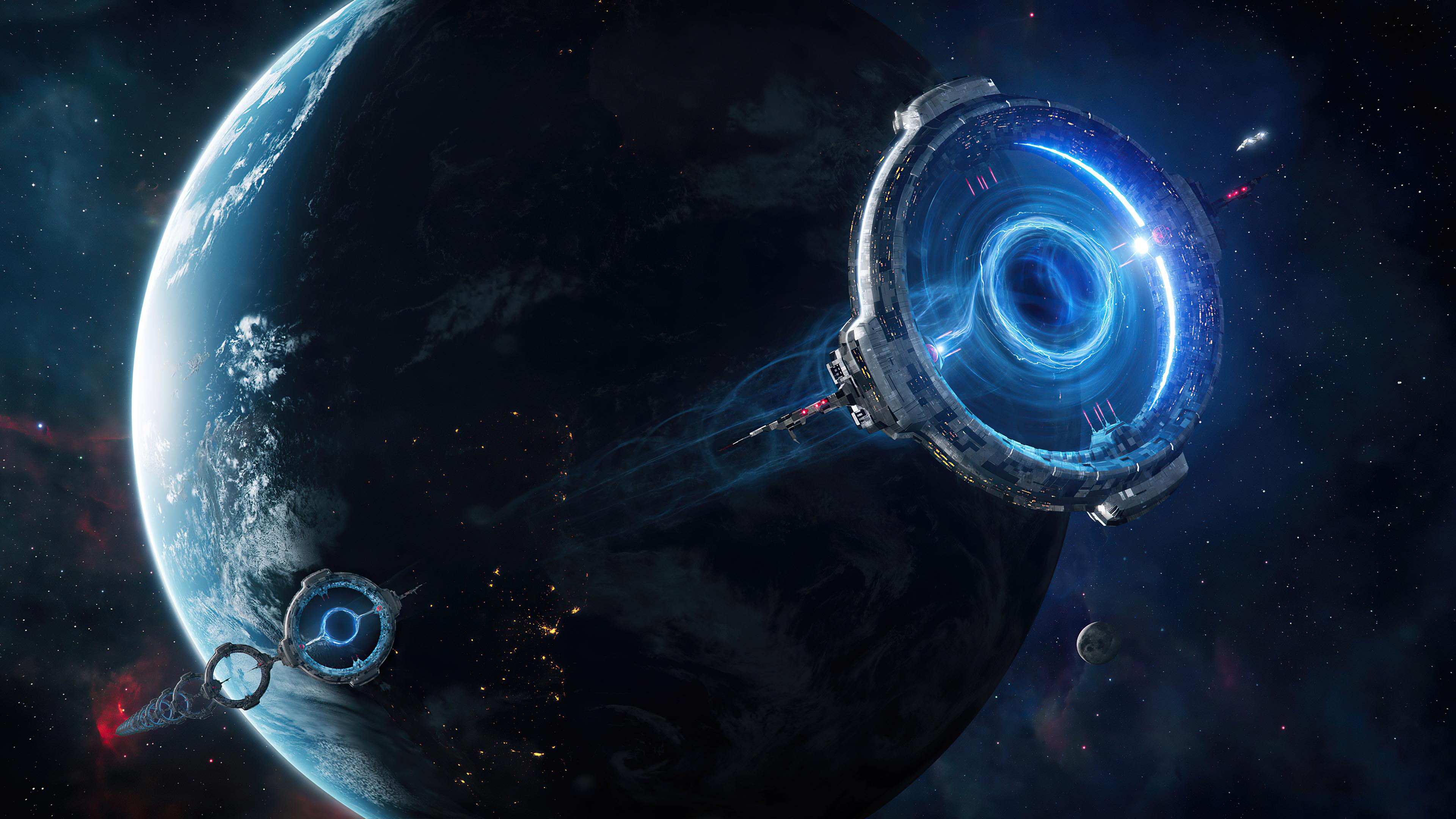3840x2160 Sci Fi Space Station 4k Ultra HD Wallpaper