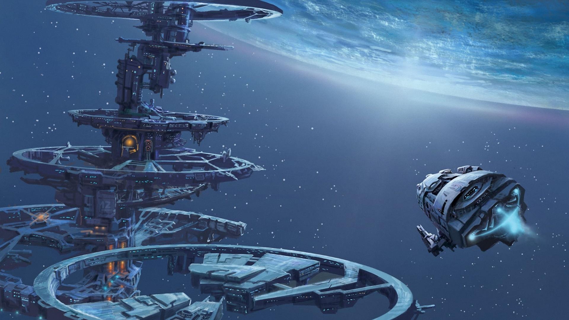 1920x1081 Space planet ship art station wallpaperx1081