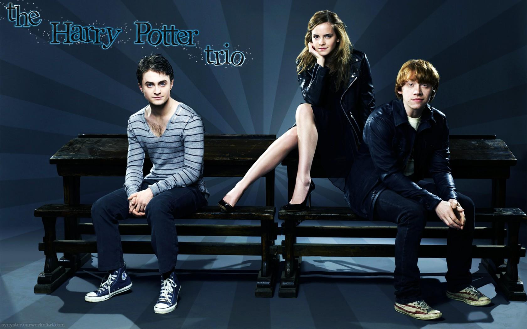 1680x1050 Harry Potter Trio Desktop wallpaper 1400x1050