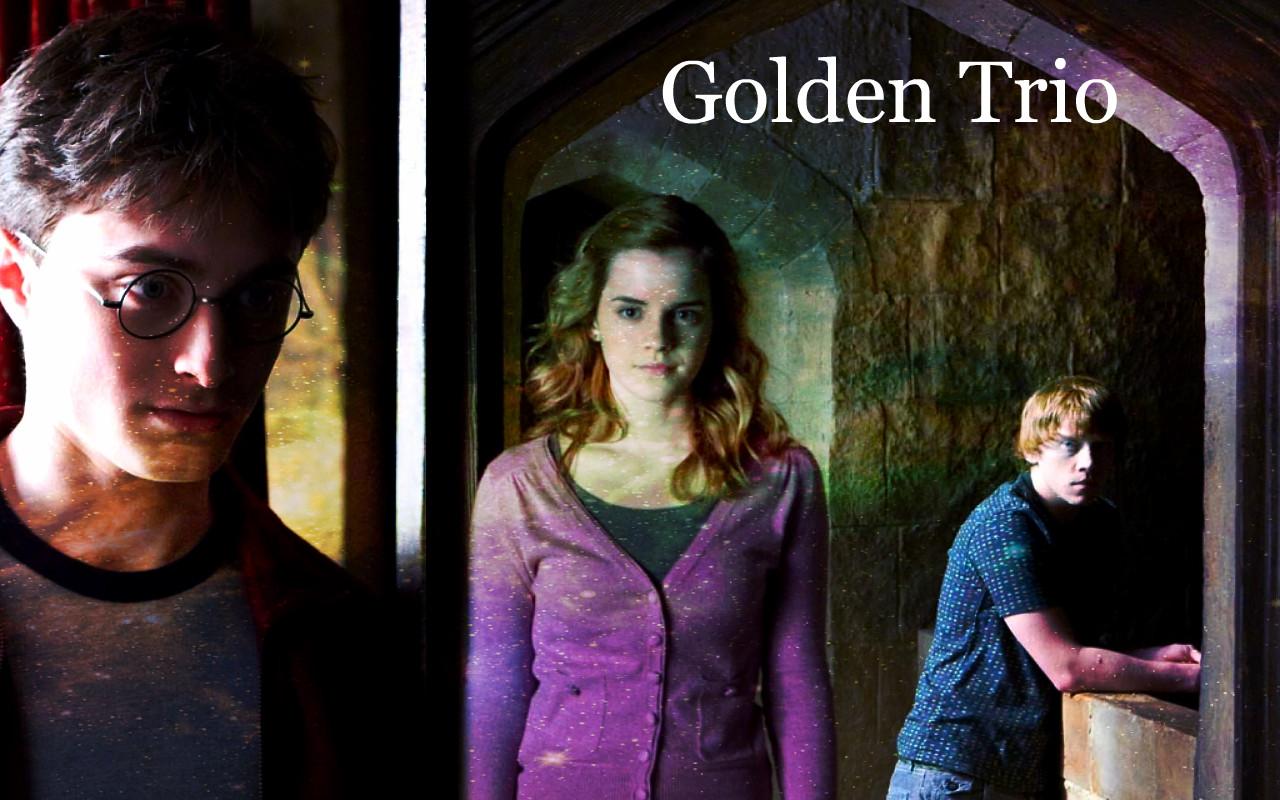 1280x800 Harry Potter- Golden Trio Potter Wallpaper