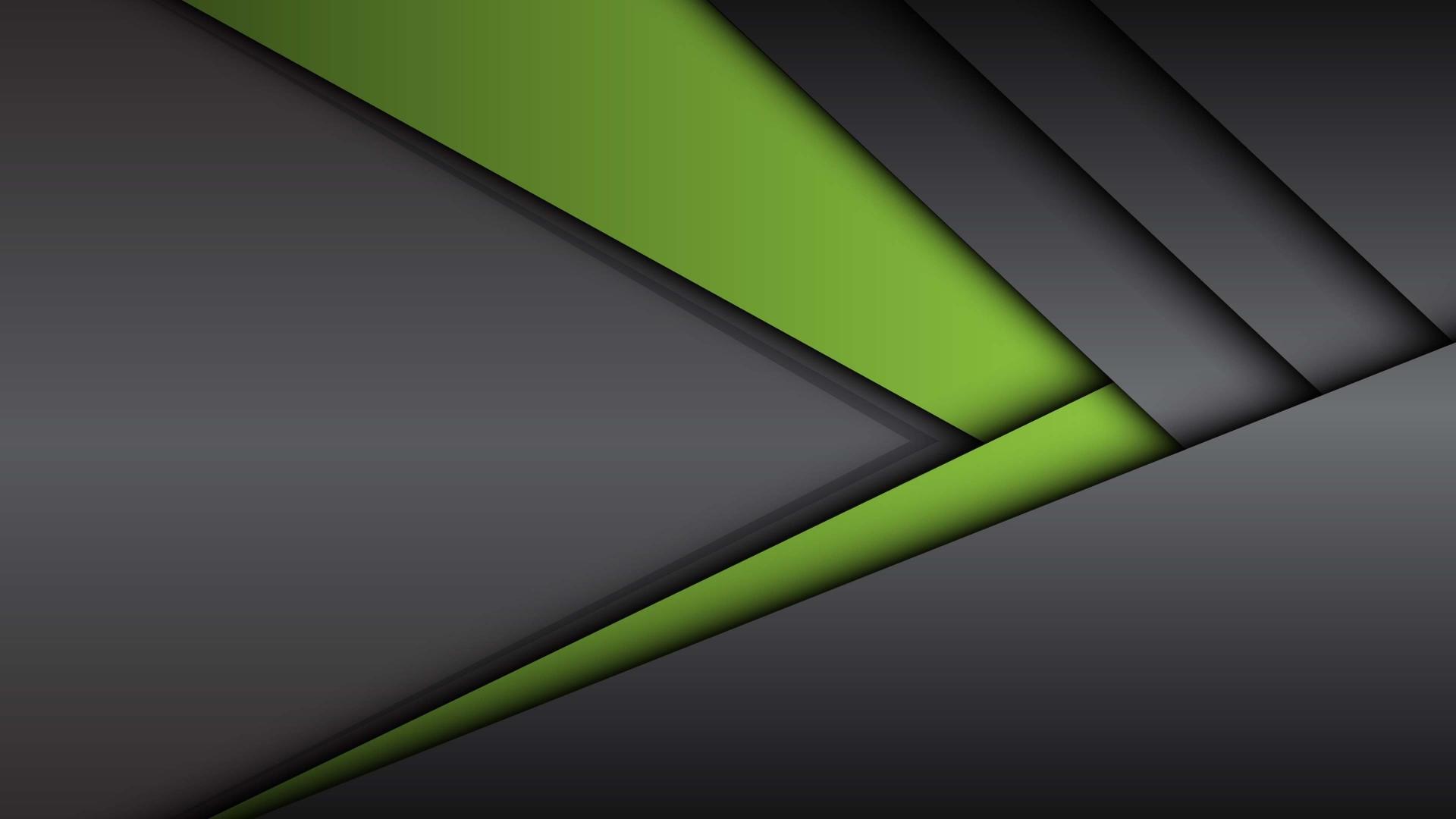 1920x1080 Download 1920x1080 Geometric Shapes, Dark Gray, Green Wallpaper for Widescreen