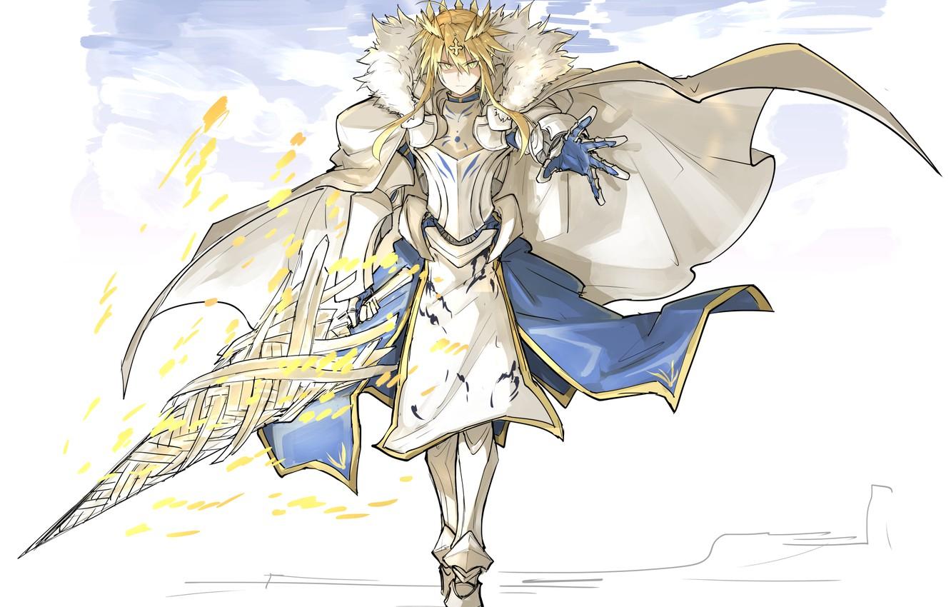 1332x850 Wallpaper Fanart, Fate Grand Order, Pixiv, Fanart From Pixiv, Saber (Fate Stay Night), Lancer (Artoria Pendragon), Blood (kankan33333) Image For Desktop, Section сёнэн