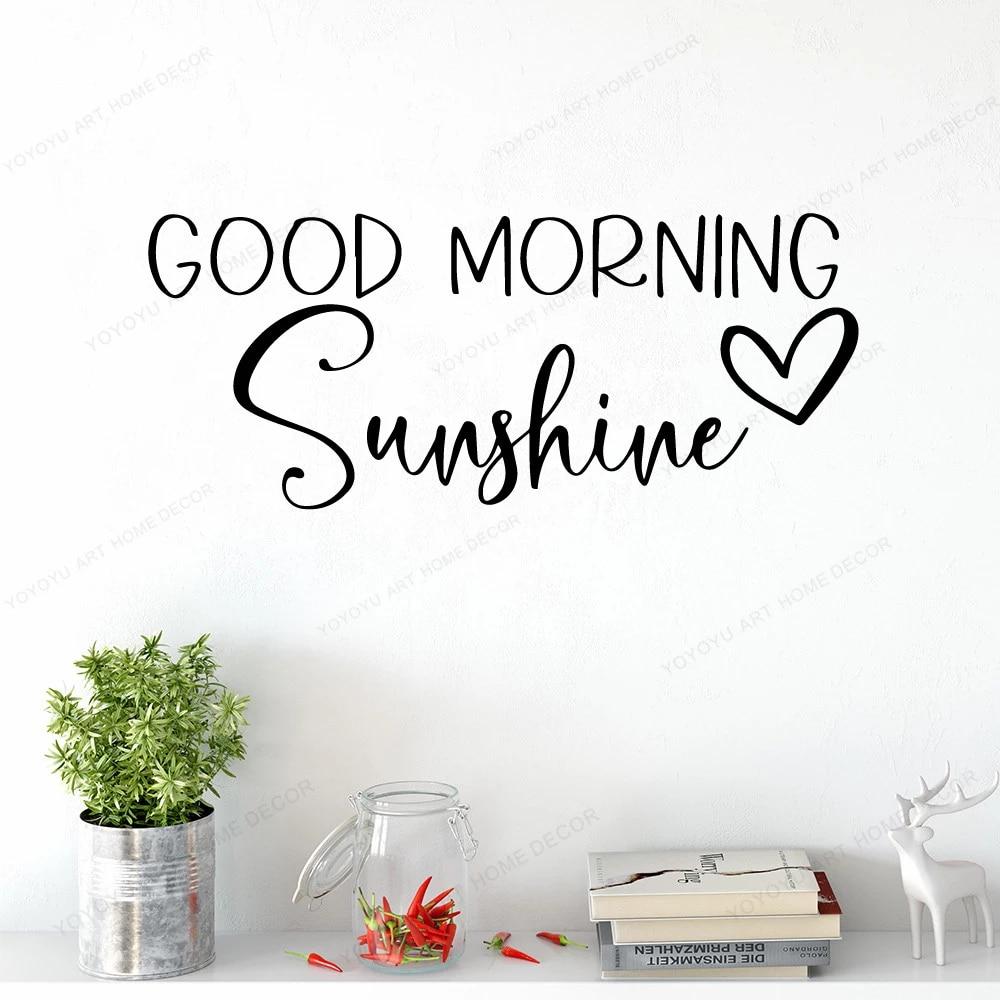 1000x1000 Good Morning Sunshine Wall Decal Art Vinyl Stickers For Kids Rooms Home Decor Nordic Style Home Decoration Wall Mural QQ1060. Wall Stickers