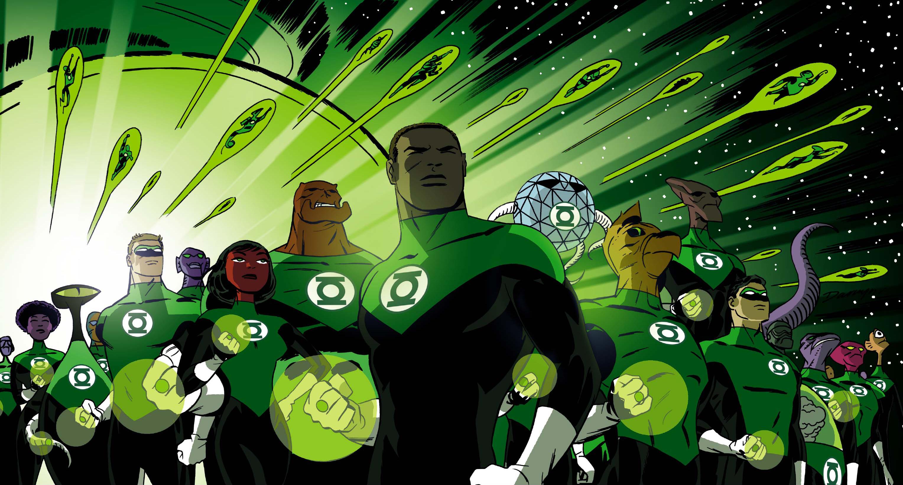 3056x1641 Green Lantern Corps HD Wallpaper, Kyle Rayner, John Stewart (Green Lantern), DC Comics, Kilowog (DC Comics), Green Lantern, Hal Jordan HD Wallpaper