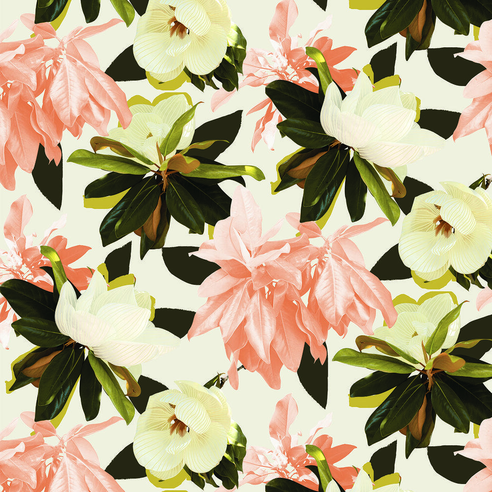 1000x1000 Magnolia Removable Fabric Wallpaper and Stick!