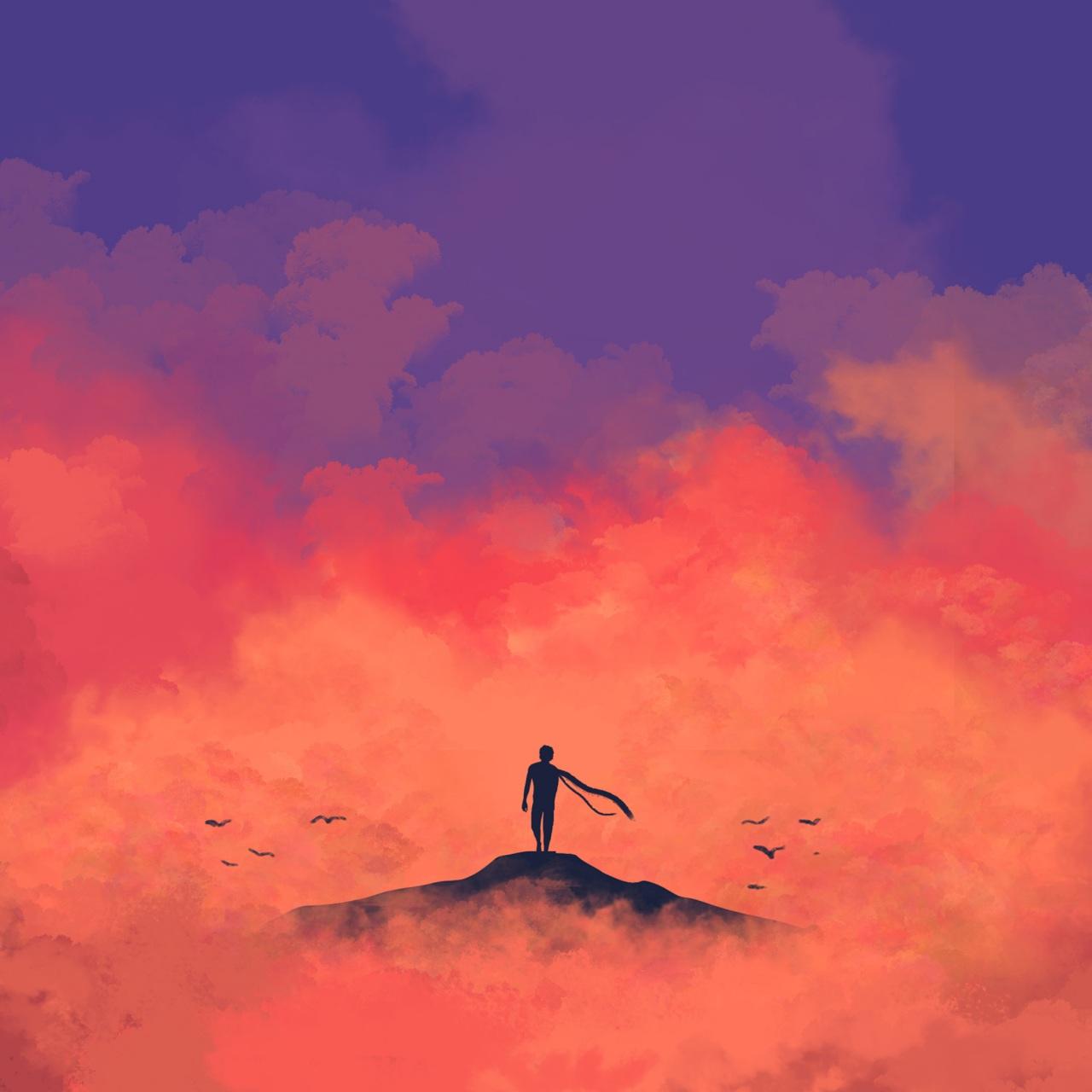 1280x1280 Wallpaper 4k Anime Minimalism 4k Wallpaper