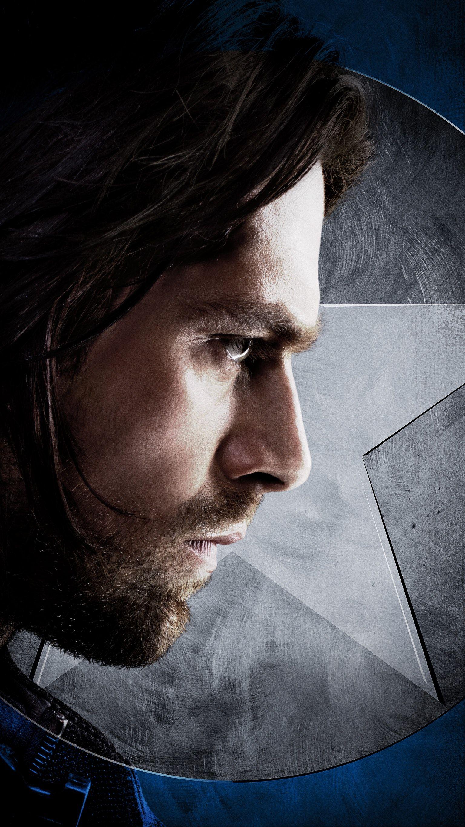 1536x2733 Captain America: Civil War (2016) Phone Wallpaper. Moviemania. Bucky barnes, Bucky barnes aesthetic, Captain america civil war
