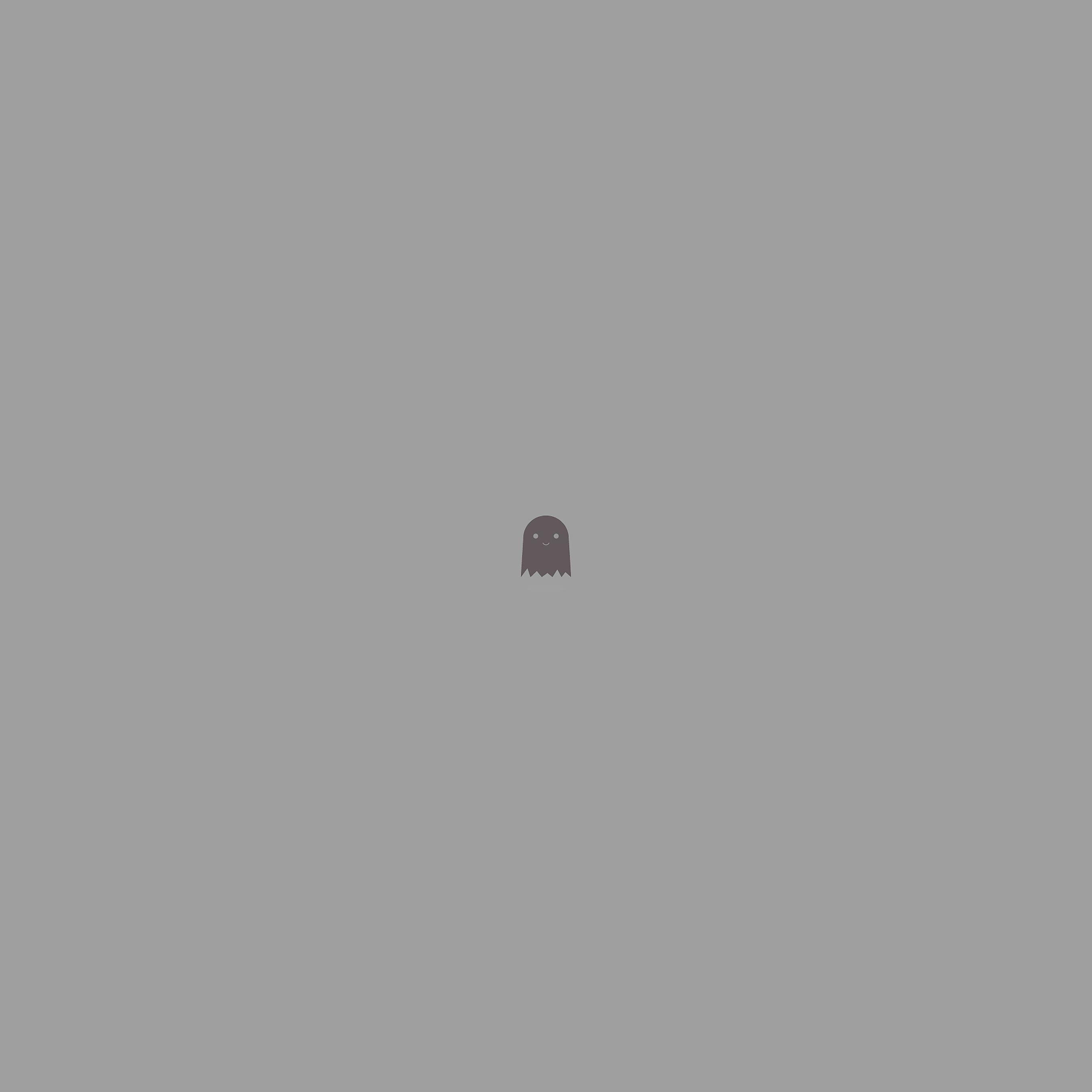 2732x2732 Cute Ghost Art Character Illust Minimal Simple Wallpaper