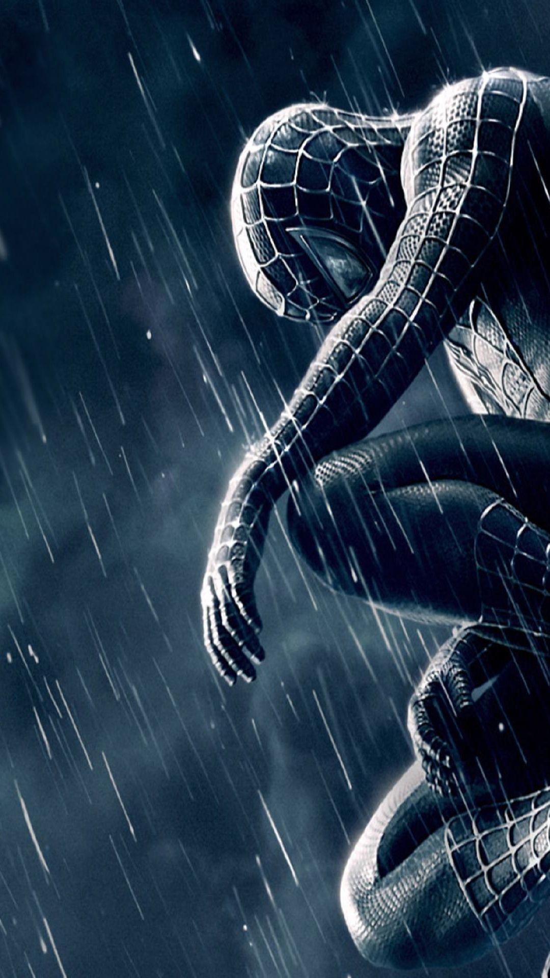 1080x1920 iPhone Spiderman 3 Black Suit