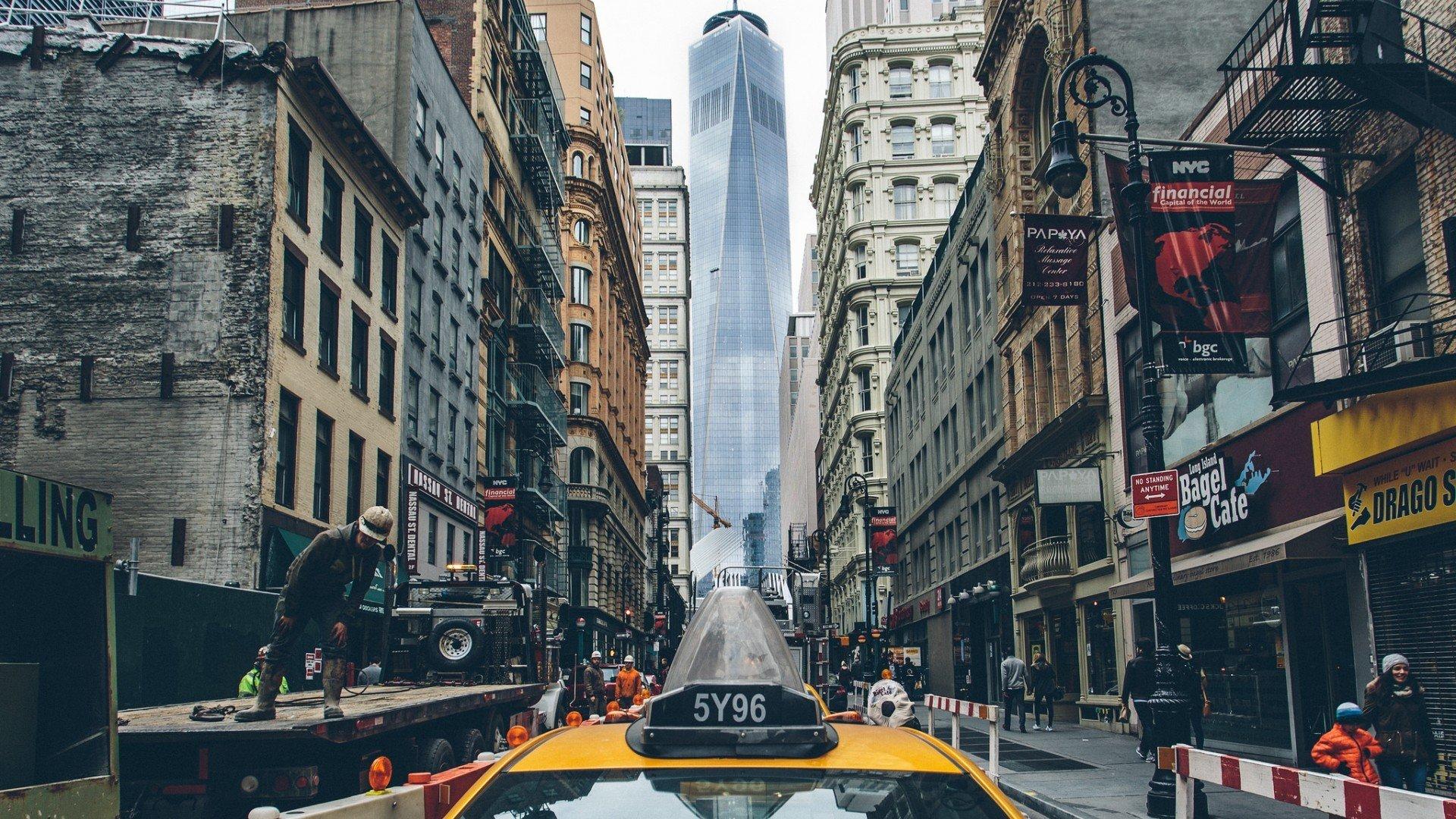 1920x1080 city, New York City, Taxi, Building Wallpaper HD / Desktop and Mobile Background