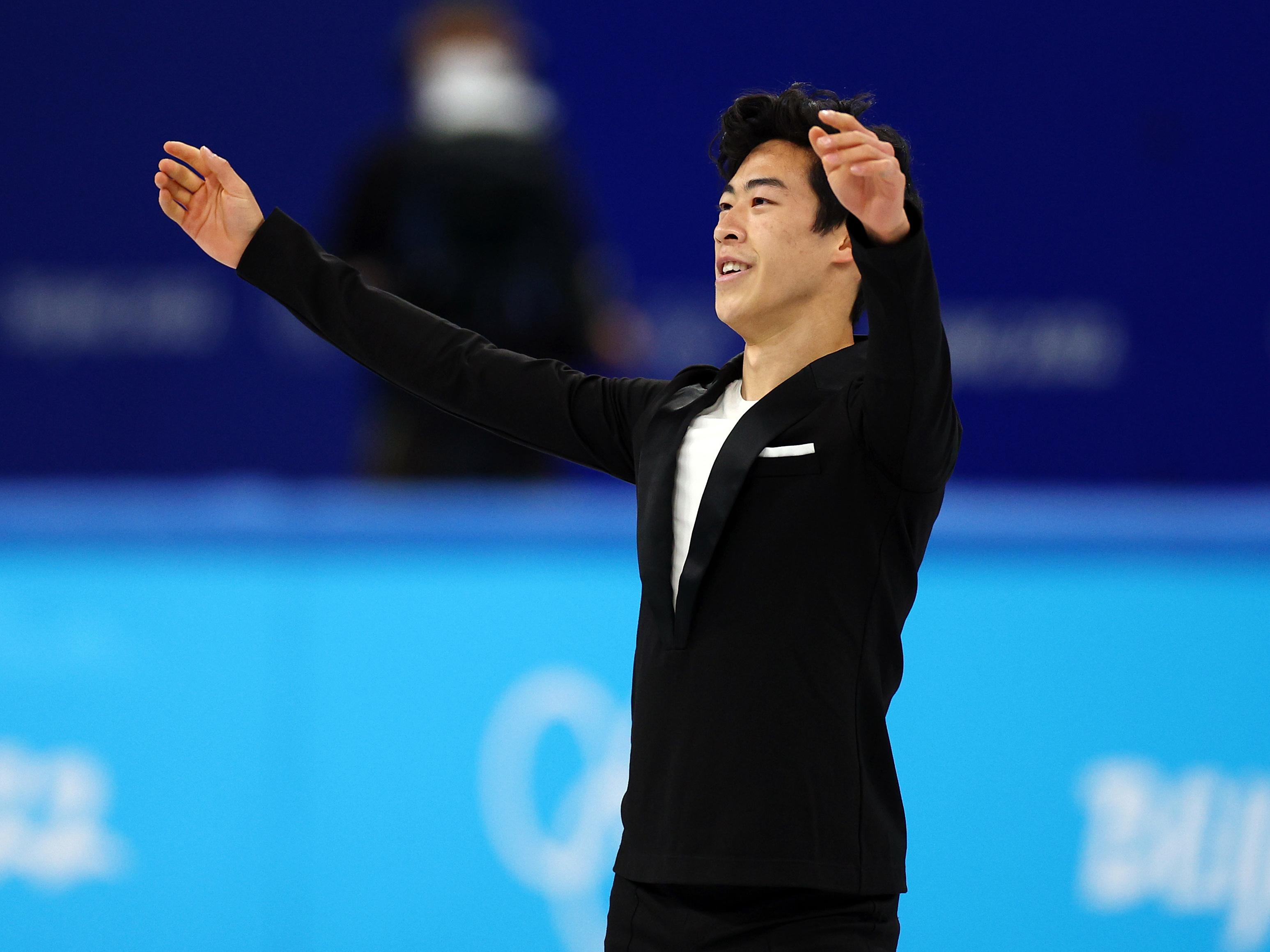 3093x2319 Figure skater Nathan Chen kicks off redemptive Beijing Olympics with a bang