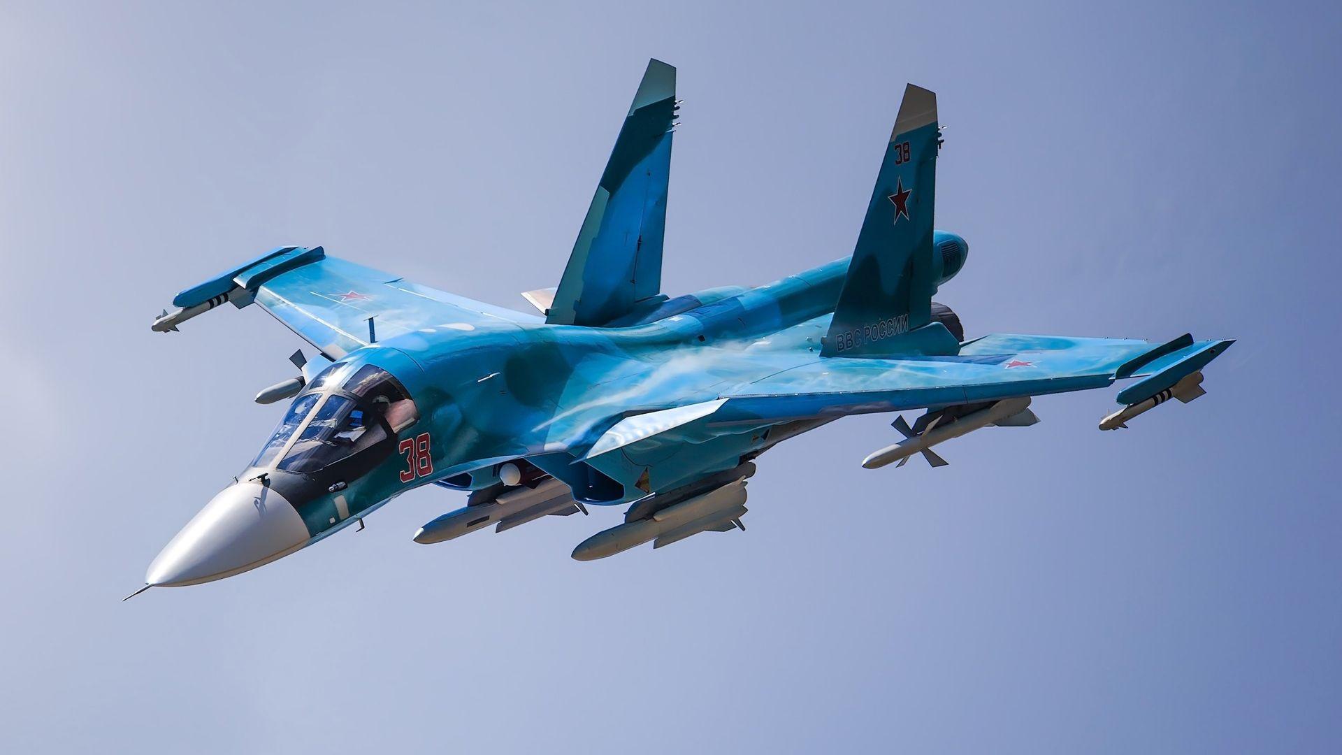 1920x1080 Desktop Wallpaper Sukhoi Su 34 Russian Fighter Plane Wallpaper, HD Image, Picture, Background, Sy9bh7