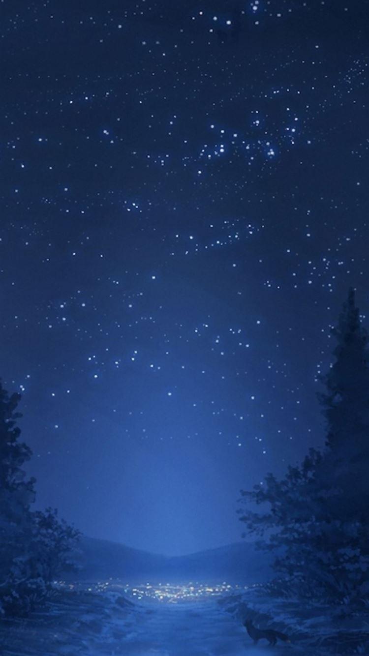 750x1334 Night sky iPhone Wallpaper Free Download