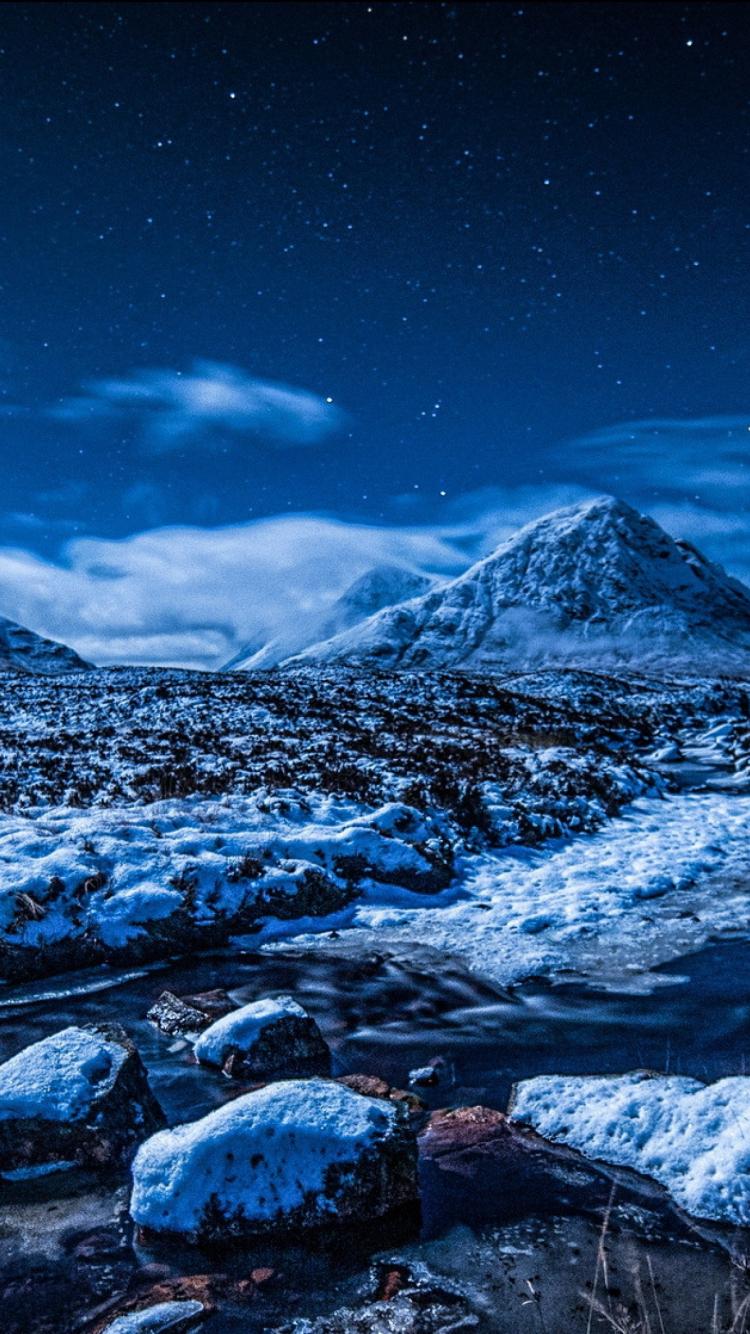 750x1334 Free download 3840x2160 Wallpaper night sky stars mountains stream snow winter [3840x2160] for your Desktop, Mobile & Tablet. Explore 4K Night Sky Wallpaper. Stars at Night Wallpaper, Night Sky