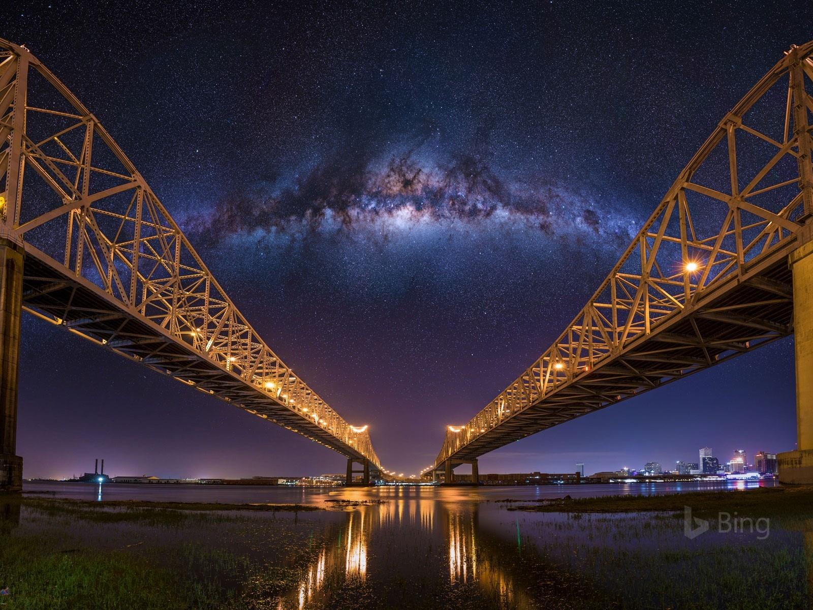 1600x1200 Louisiana The Crescent City Connection Bridges In New Orleans 2017 Bing Desktop Wallpaper