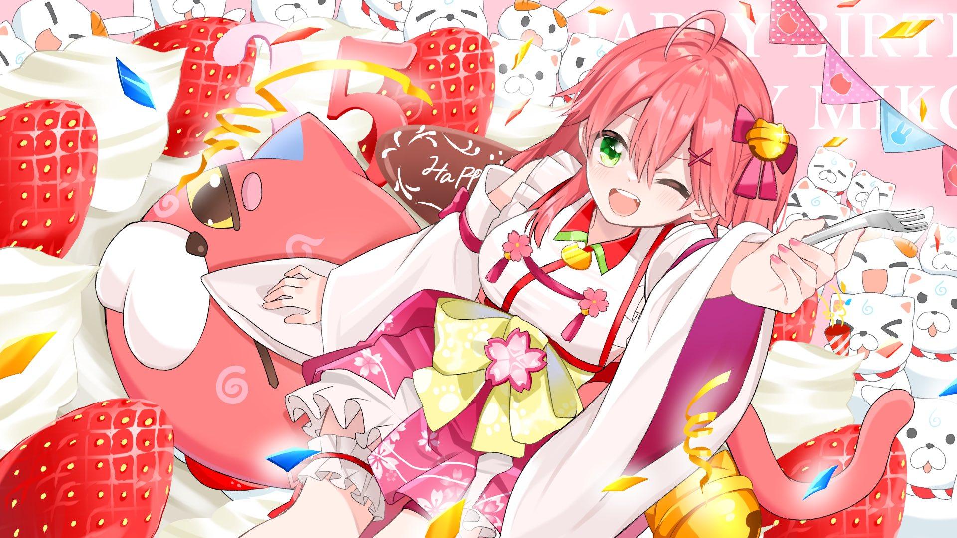 1920x1080 Sakura Miko Wallpaper
