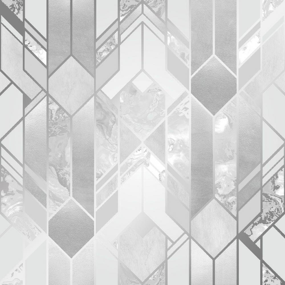 1000x1000 Liquid Marble Geometric wallpaper in silver. I Love Wallpaper