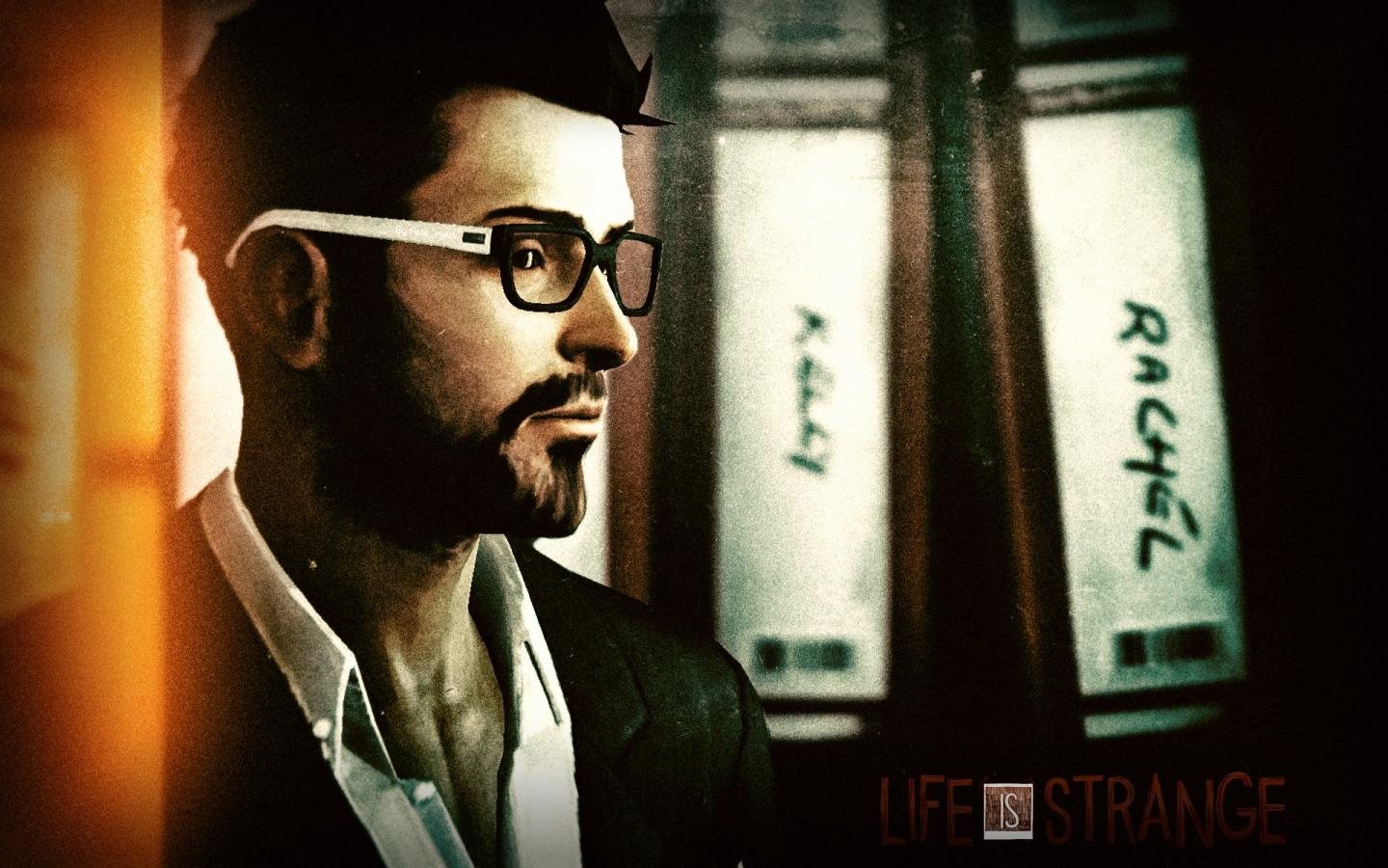 1440x900 Download wallpaper the game, fan art, Life is strange, DONTNOD, dark room, Mark Jefferson, red folders, mark jefferson, Rachel amber, section games in resolution 1440x900