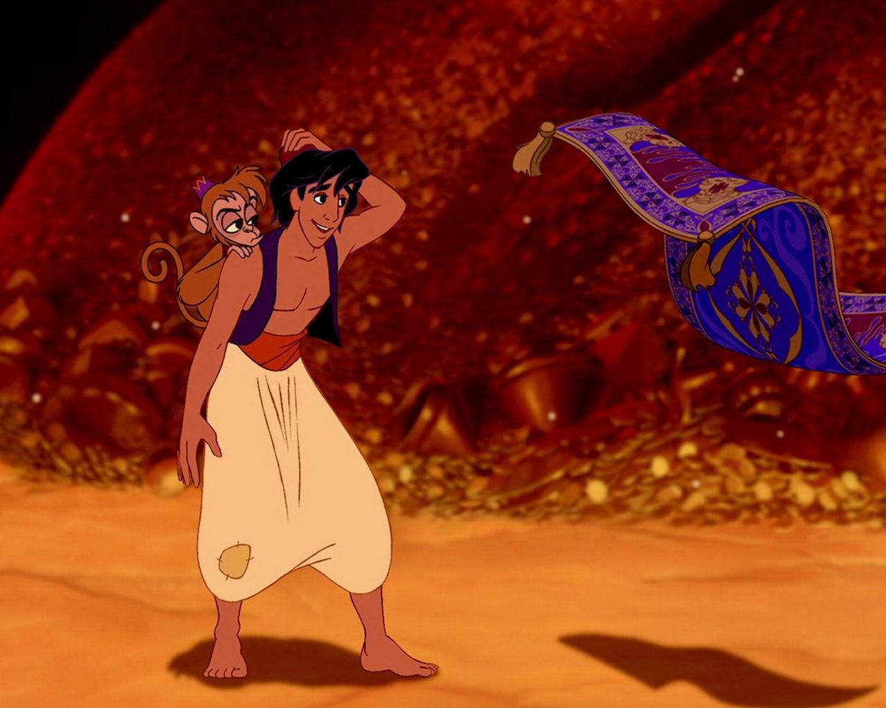 1280x1024 Aladdin And Abu Magic Flying Carpet HD Wallpaper 2560x1440 :